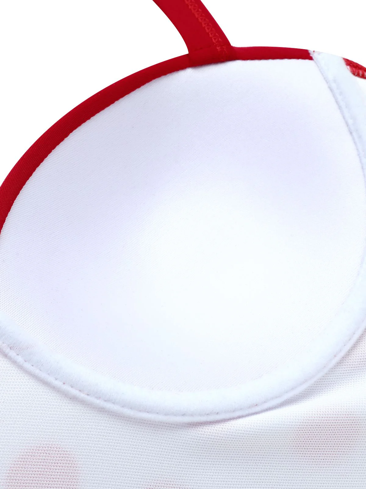 Red 1950s Polka Dot Pleated Swimsuit - Image 8