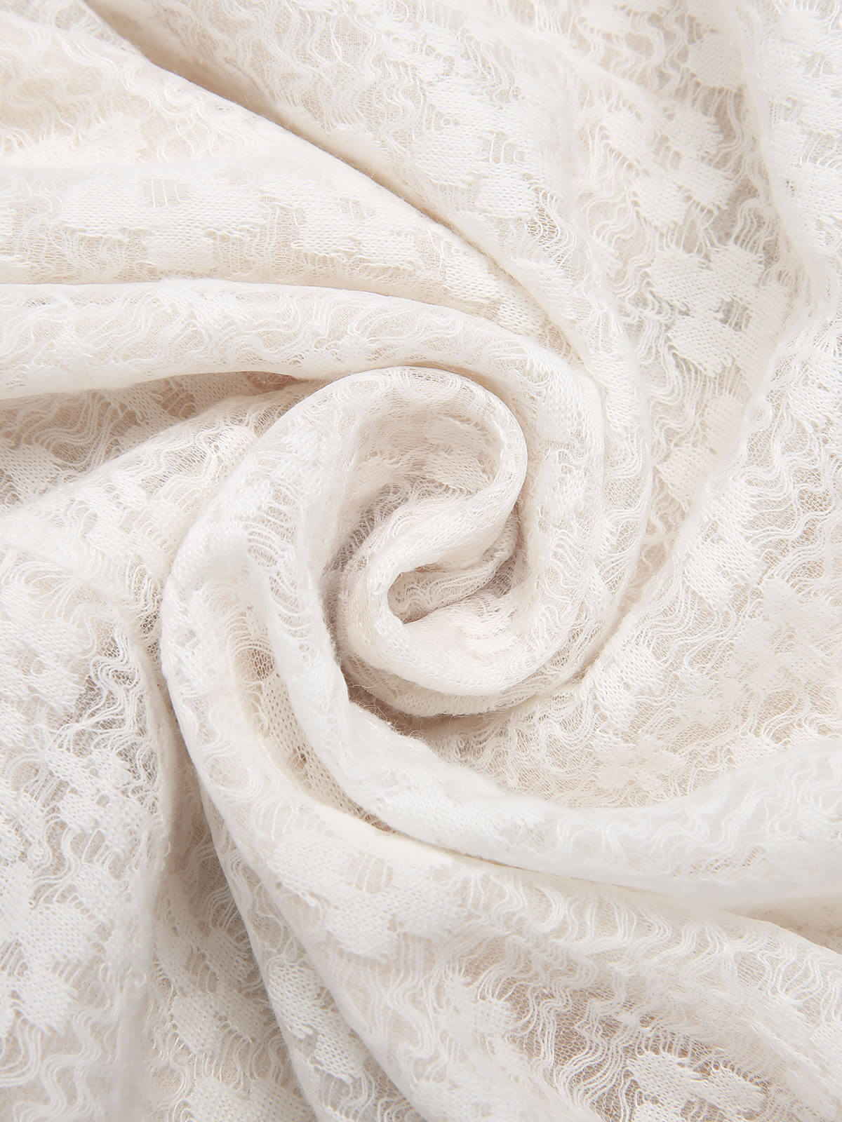 1950s Beige Lace Puff Sleeve Button Blouse - Image 5