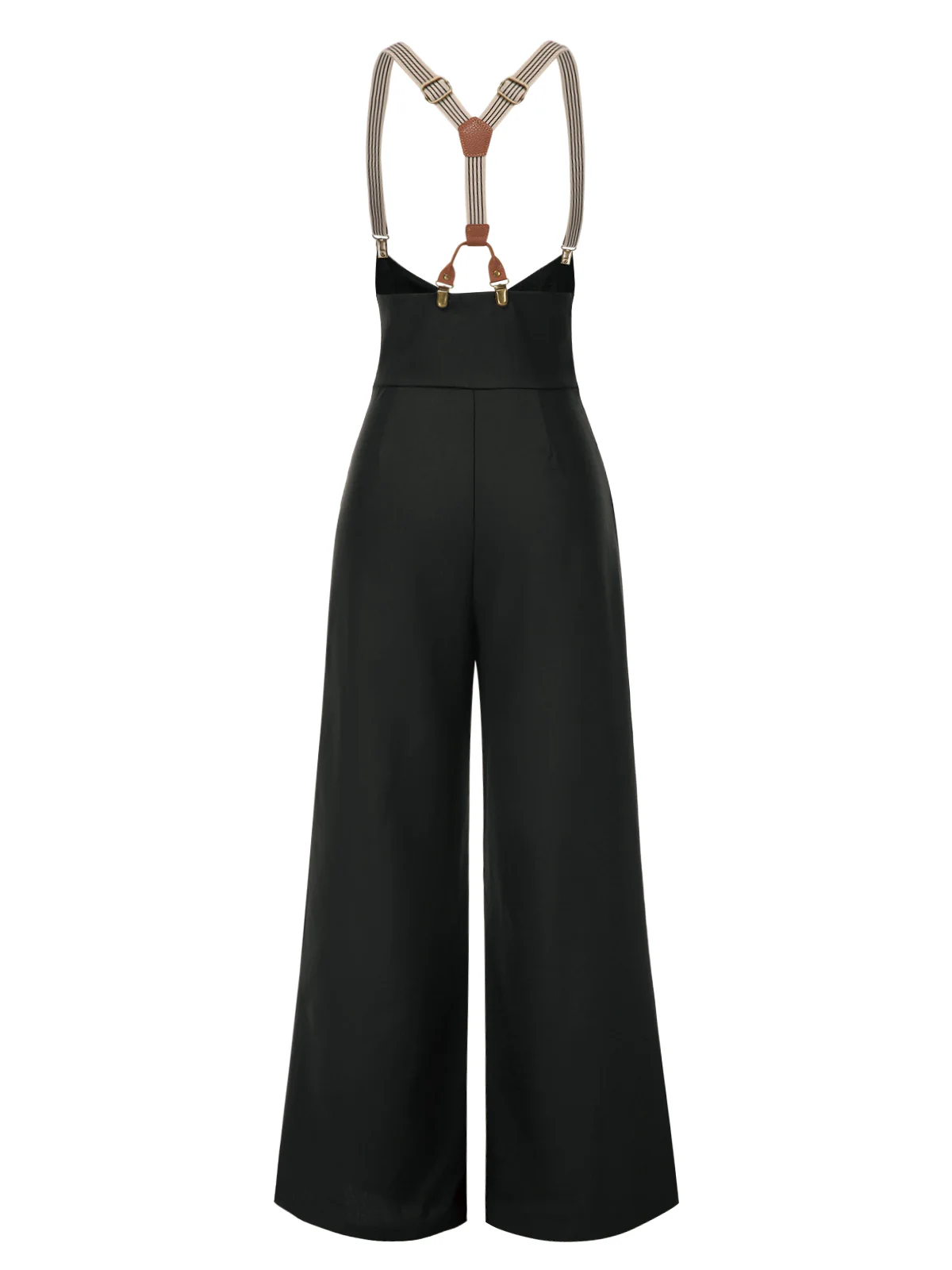 Dark Blue 1950s Button Suspender Pants - Image 11