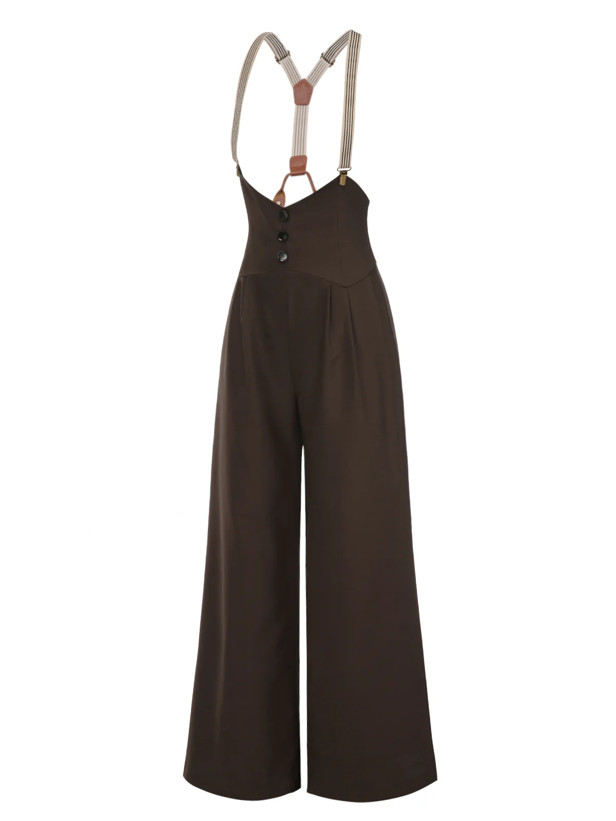 Dark Blue 1950s Button Suspender Pants - Image 6