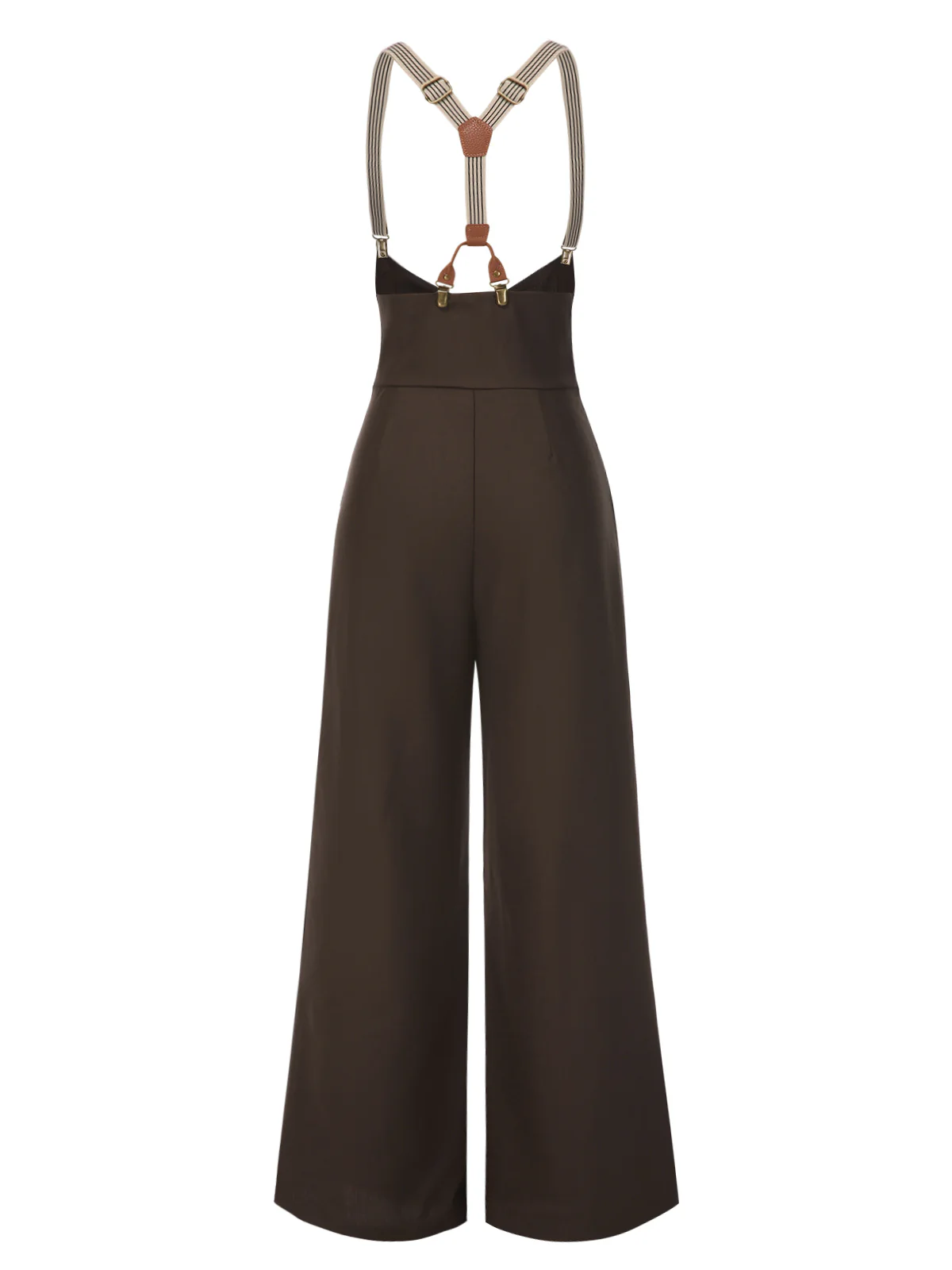 Dark Blue 1950s Button Suspender Pants - Image 7