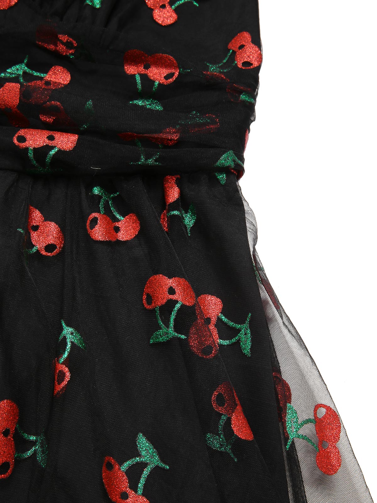 [Pre-Sale] Pink 1950s Strawberry Mesh Swing Dress - Image 27