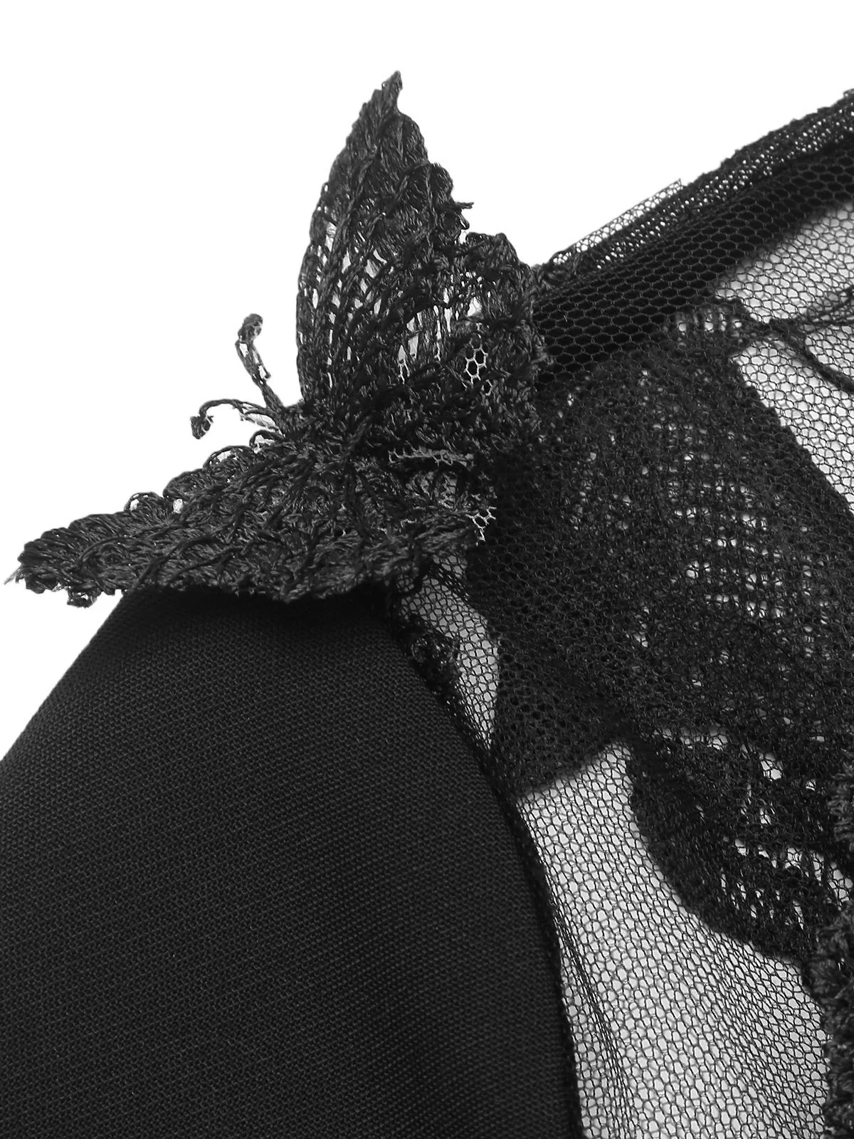 Black 1960s Butterfly Backless Pencil Dress - Image 9