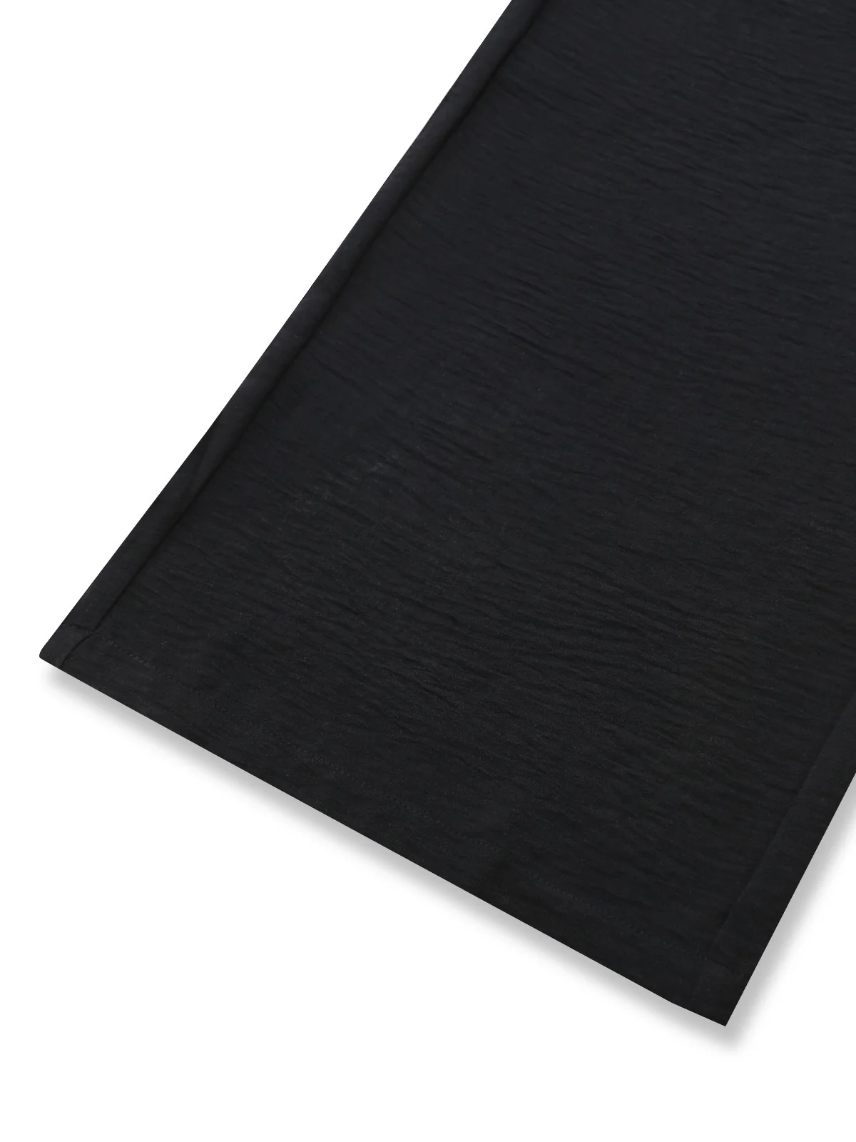 Black 1970s Solid Belted Wide-Leg Pants - Image 5