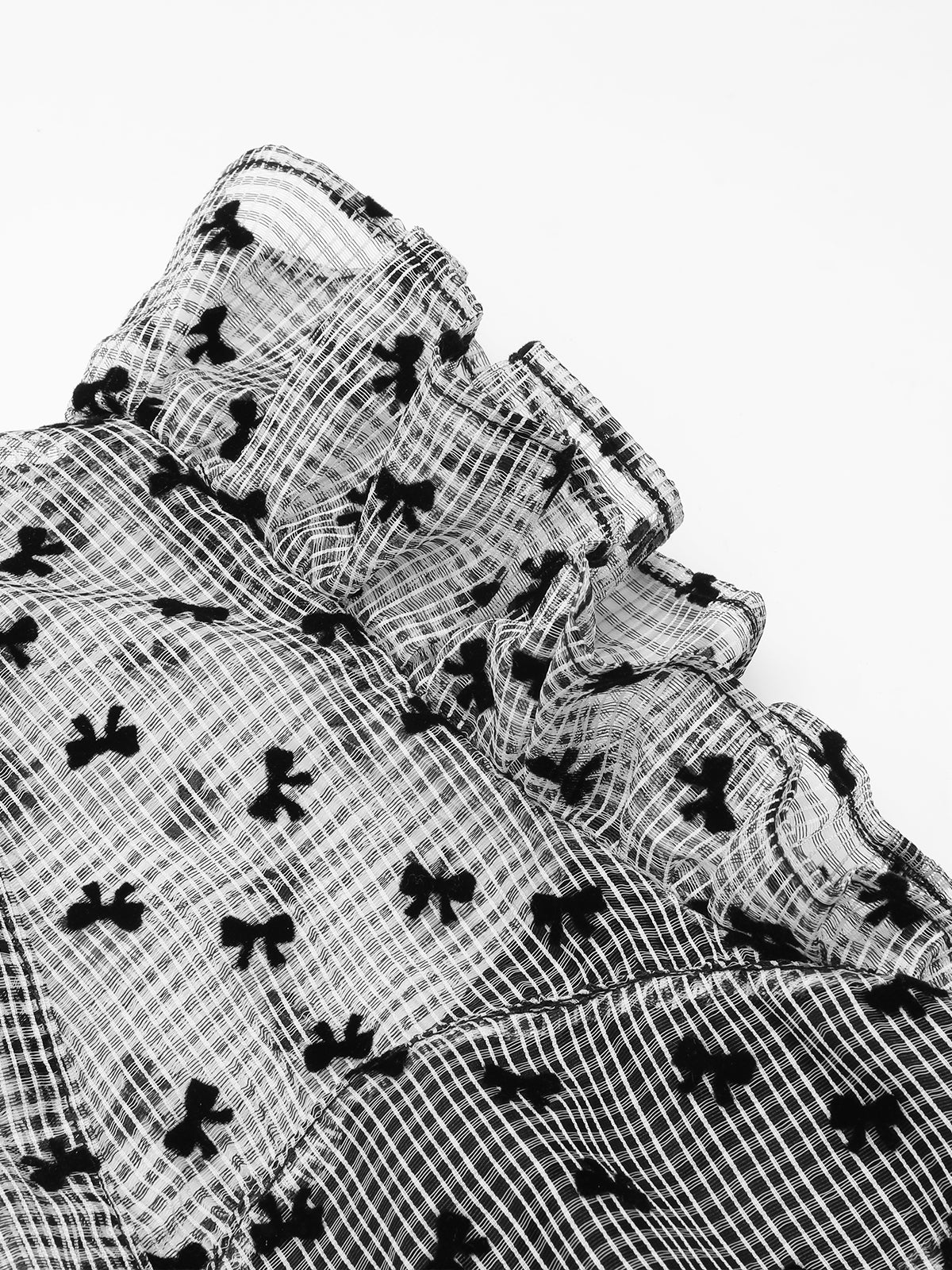 Black 1930s Mesh Bow-knot Patchwork Jumpsuit - Image 5