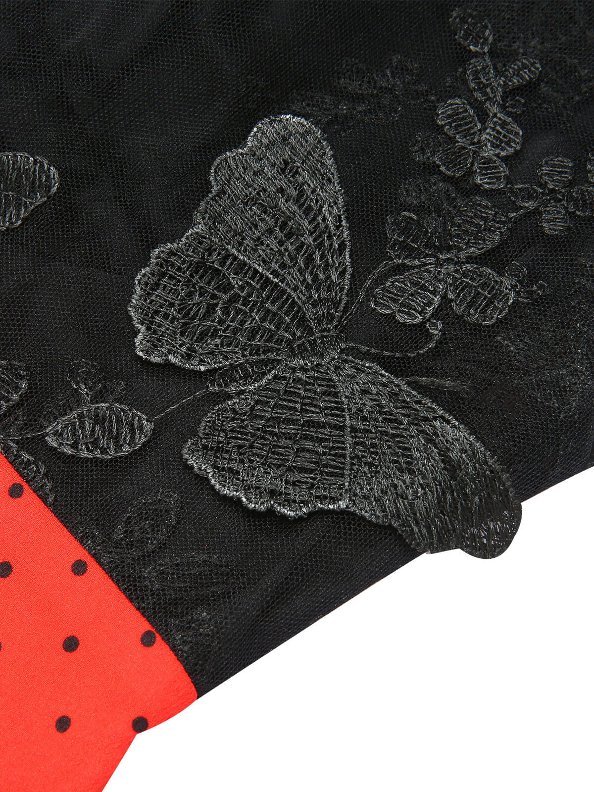 Black & Red 1930s Polka Dot Patchwork Jumpsuit - Image 8