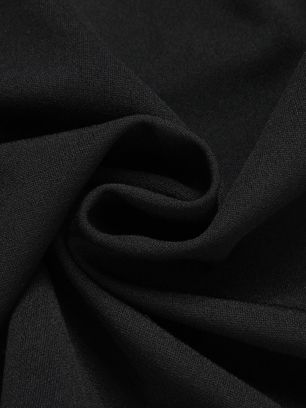 Black&Red 1960s Bow-knot Patchwork Wrap Dress - Image 6