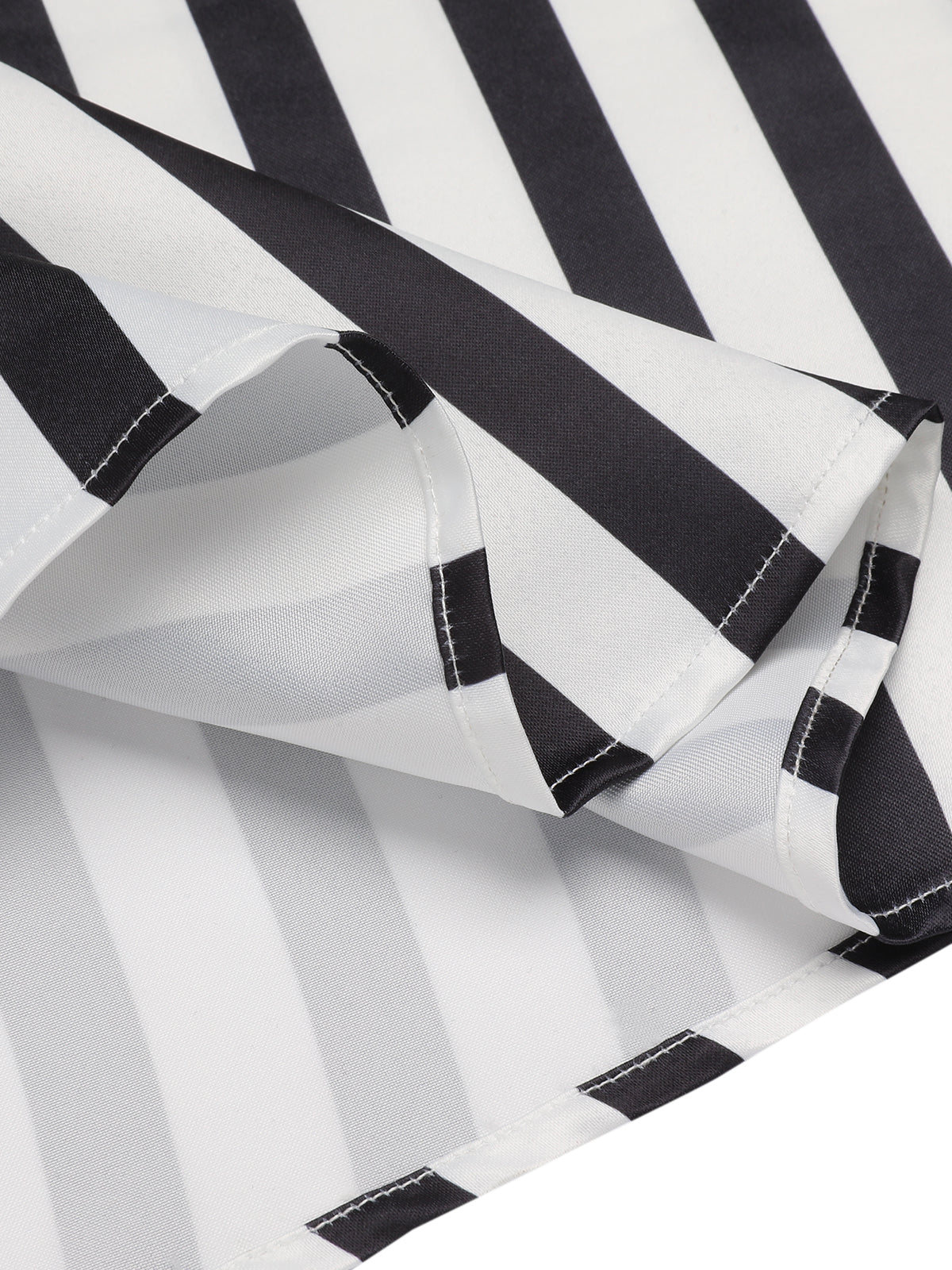 Black & White 1950s Stripes Suspender Skirt - Image 6