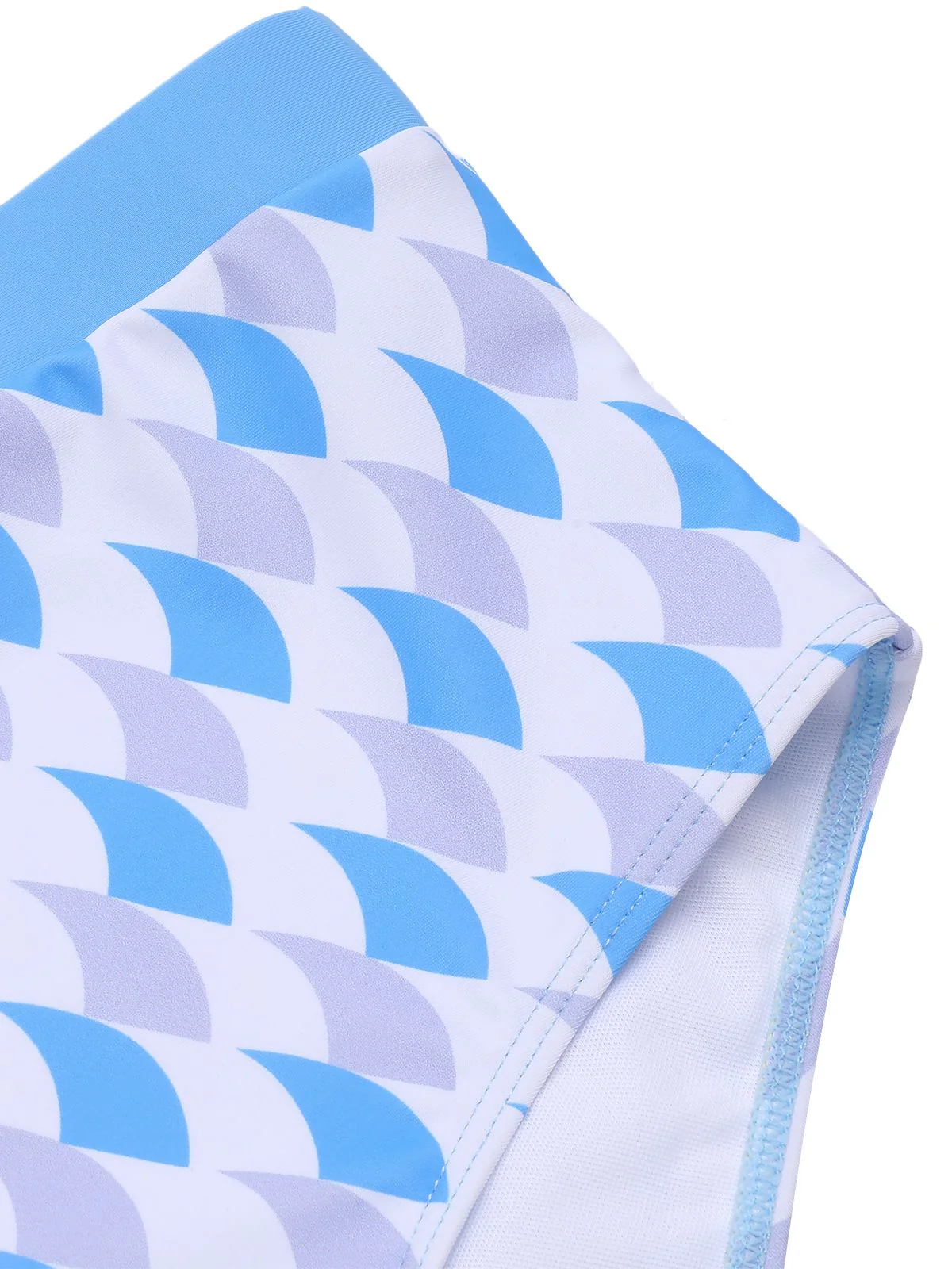 Blue 1940s Hole Collar Halter Swimsuit - Image 6