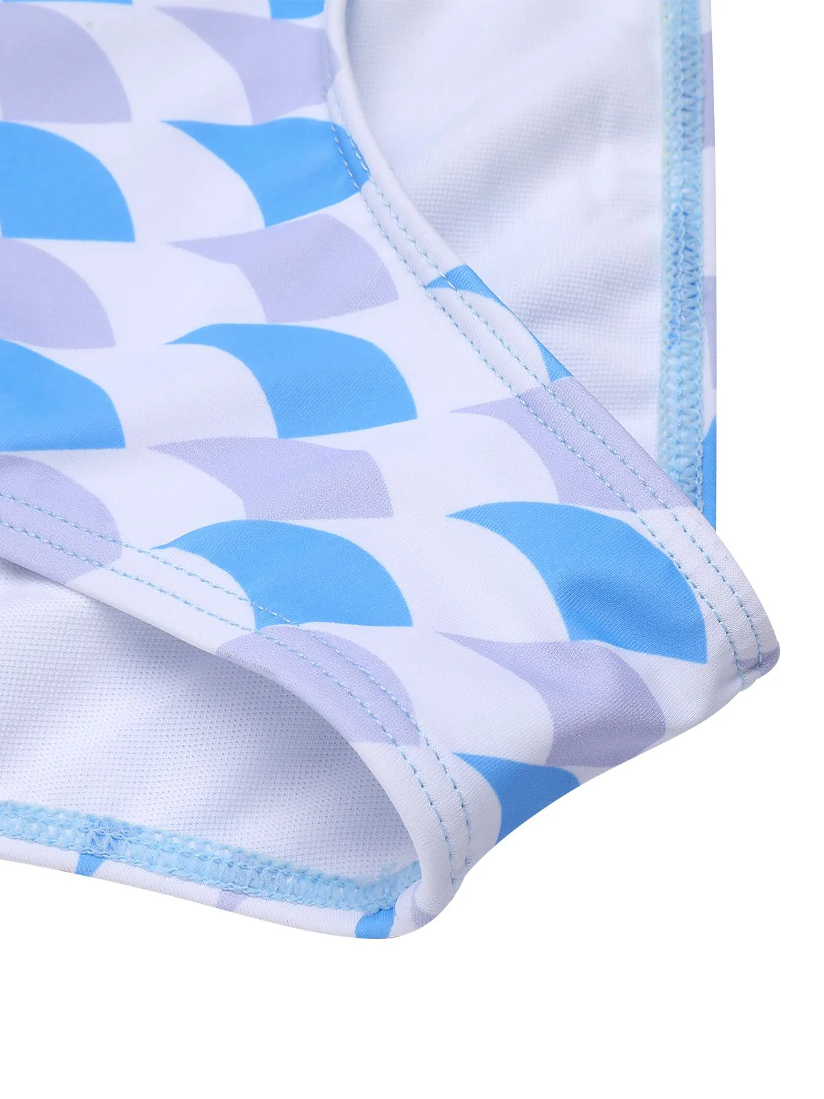 Blue 1940s Hole Collar Halter Swimsuit - Image 7