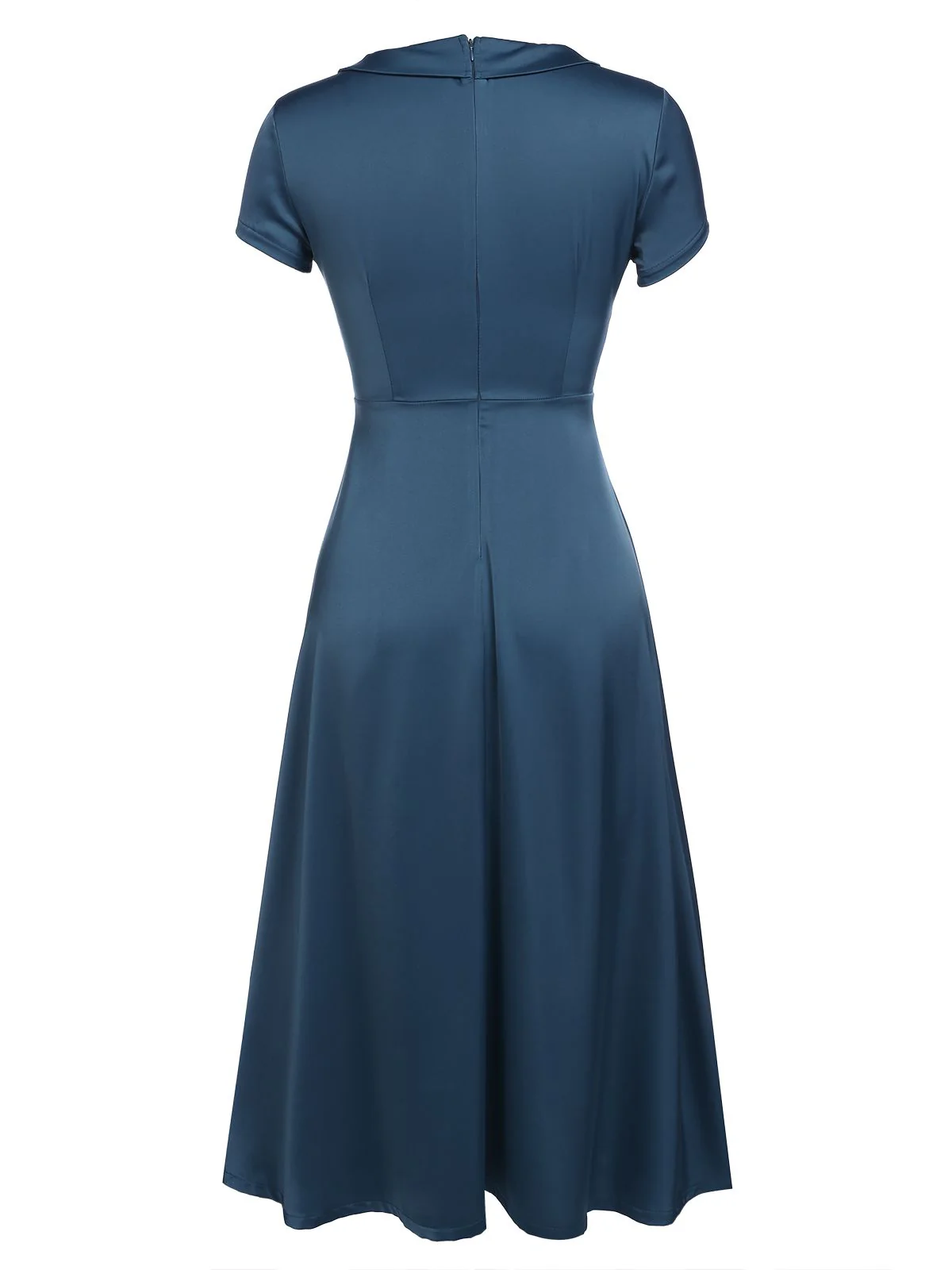Blue 1940s Pearl Buttons Darlene Dress - Image 7
