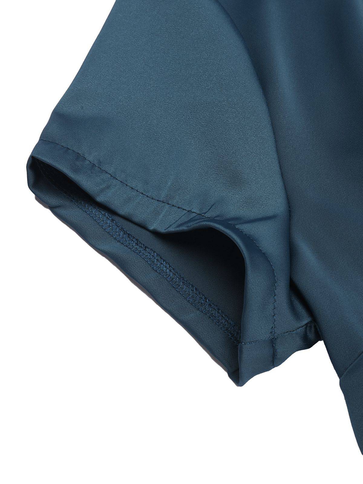 Blue 1940s Pearl Buttons Darlene Dress - Image 9