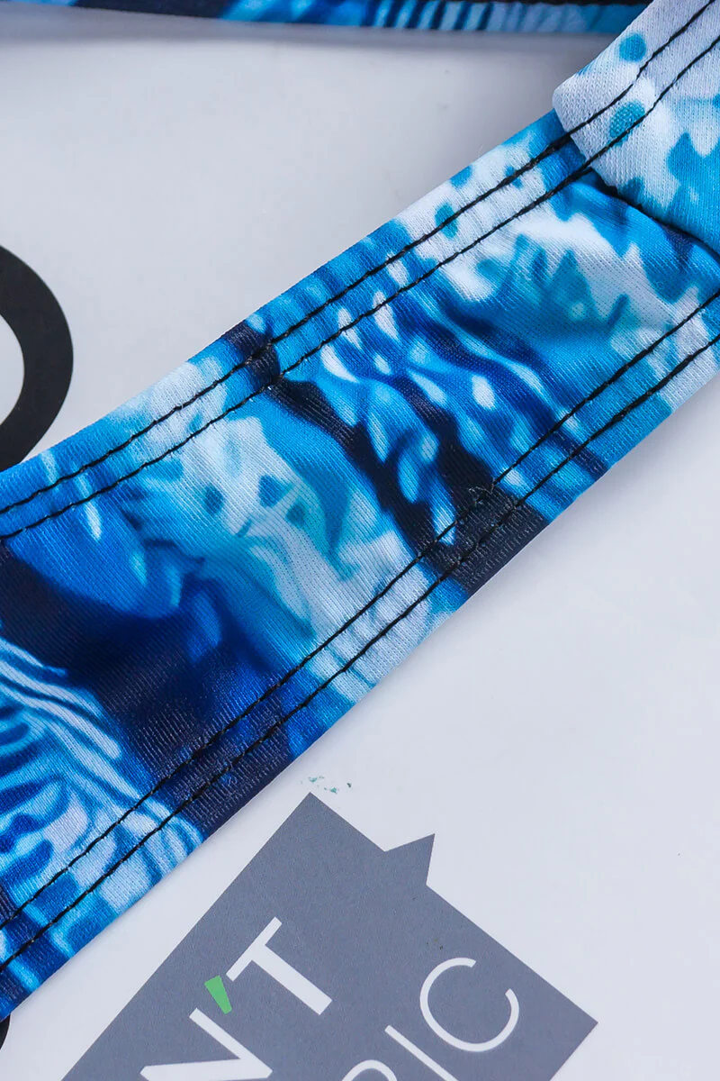 Blue 1950s Ocean Stripes Swimsuit - Image 3