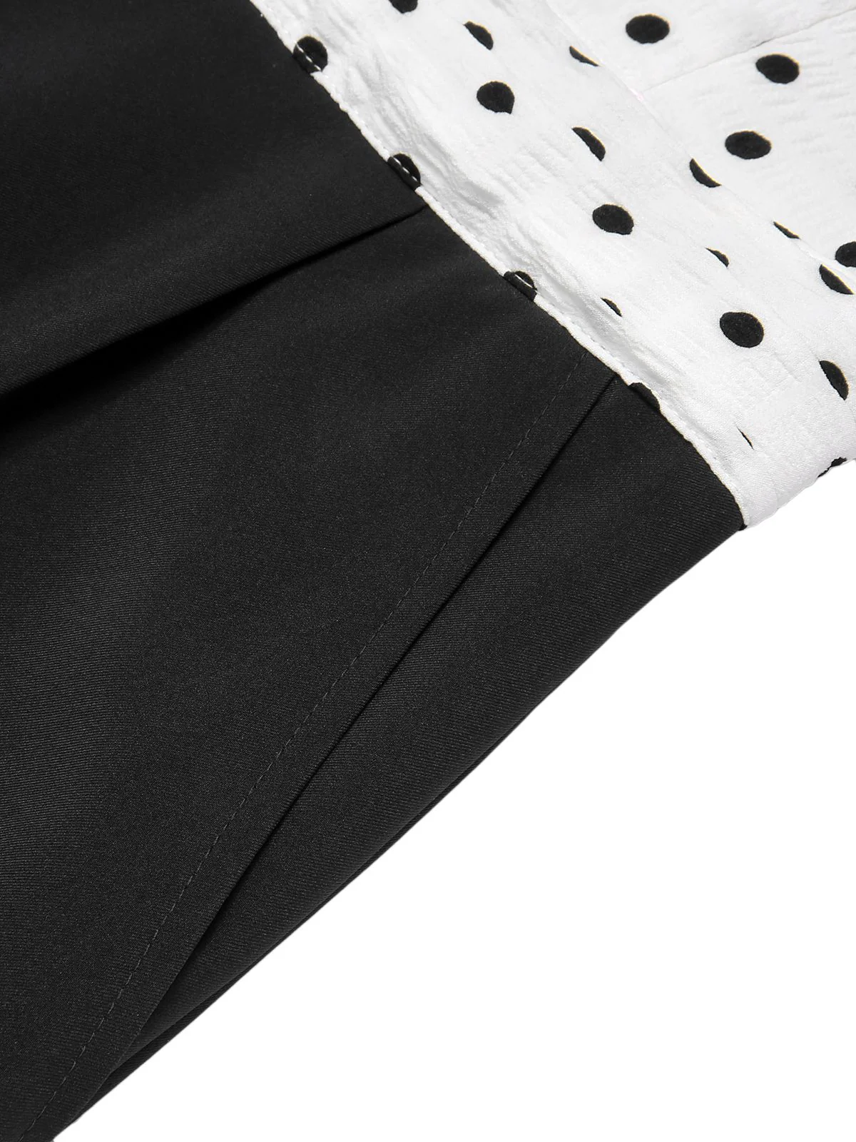 Blue & White 1930s Polka Dots Tie Neck Jumpsuit - Image 13