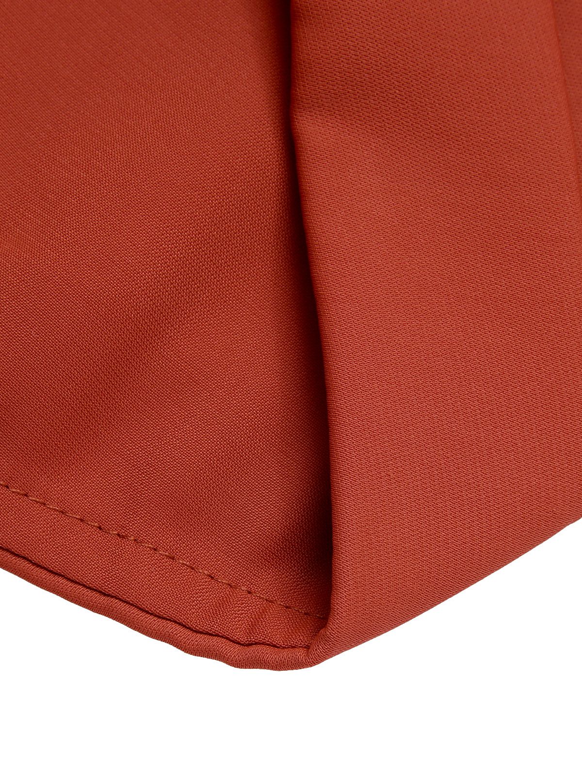 Brick Red 1940s Striped Lapel Romper - Image 8