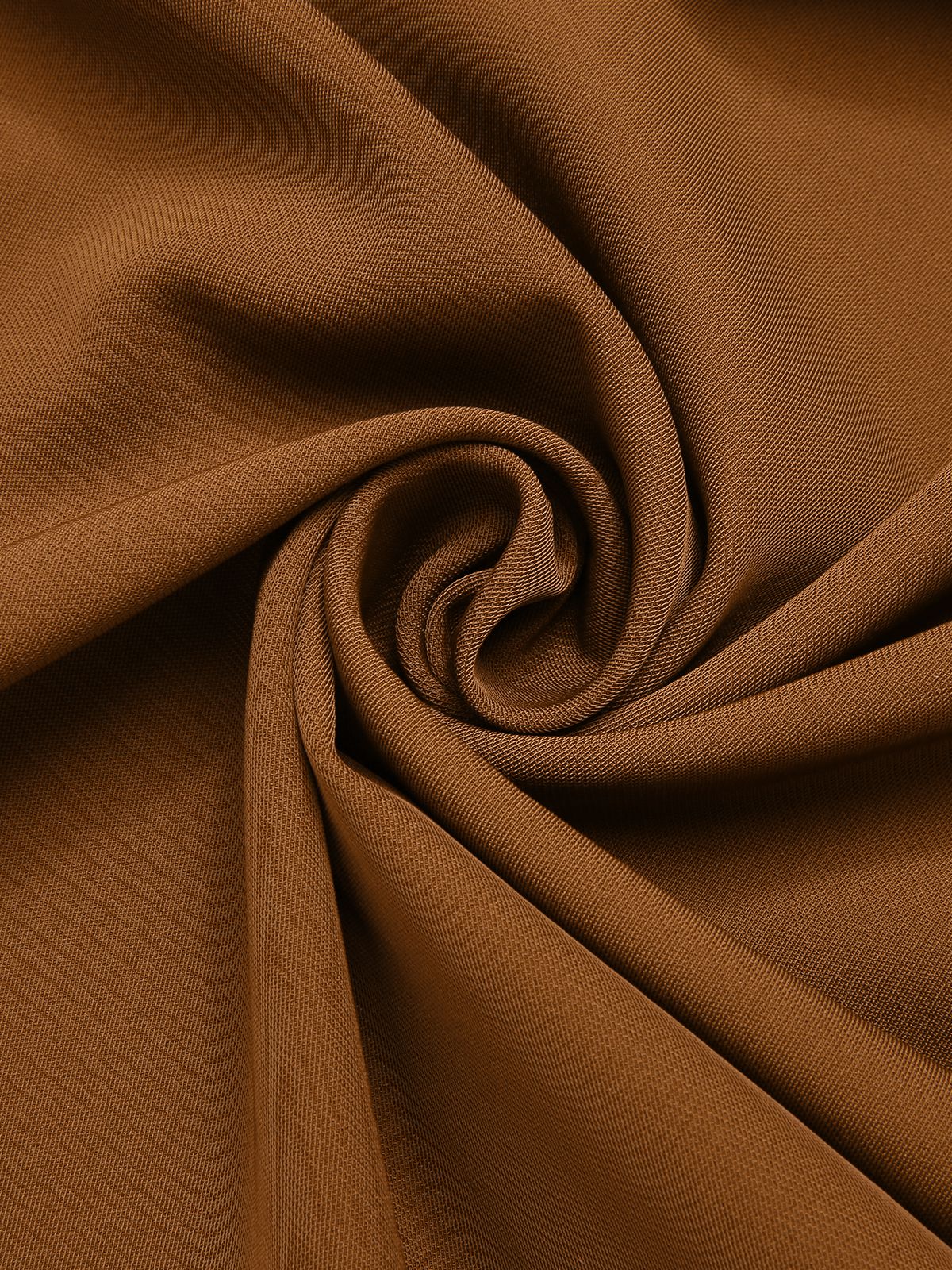 Brown 1950s Solid Elastic Waist Belt Skirt - Image 6