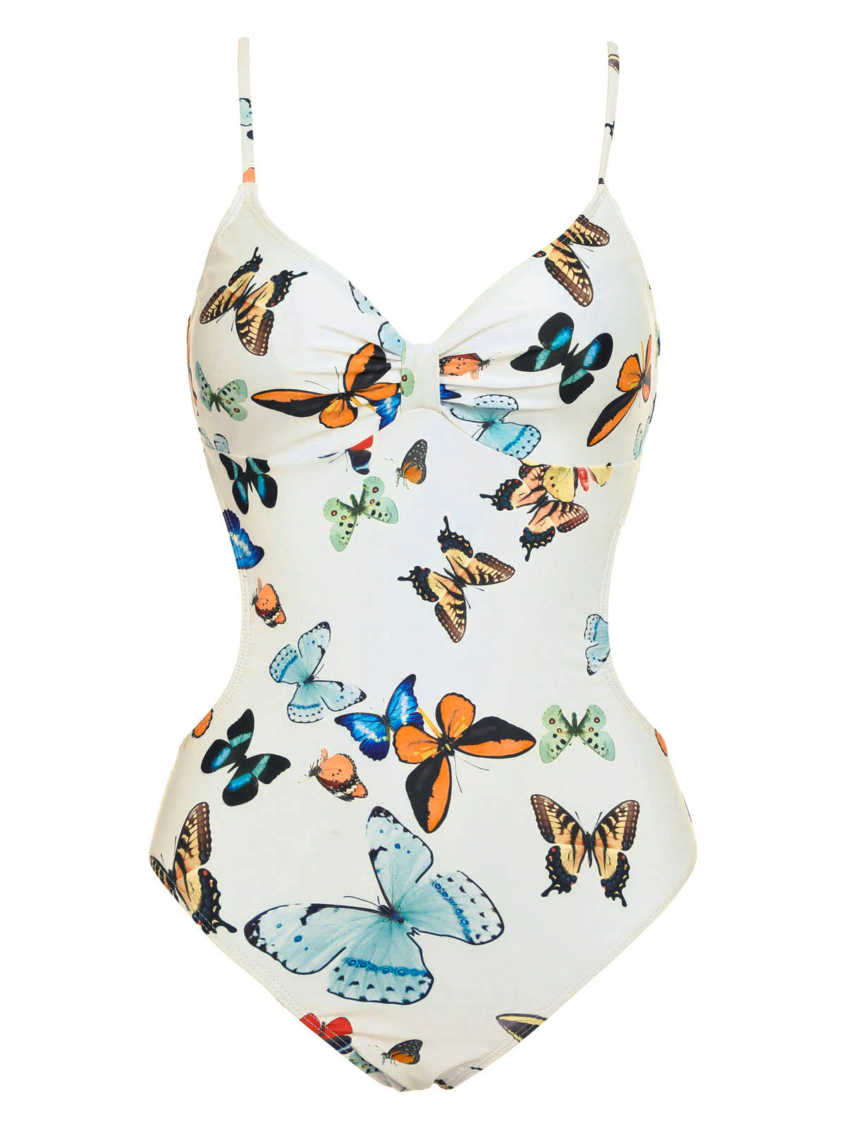 1960s Butterflies Strap One-piece Swimsuit & Cover-up Skirt - Image 4