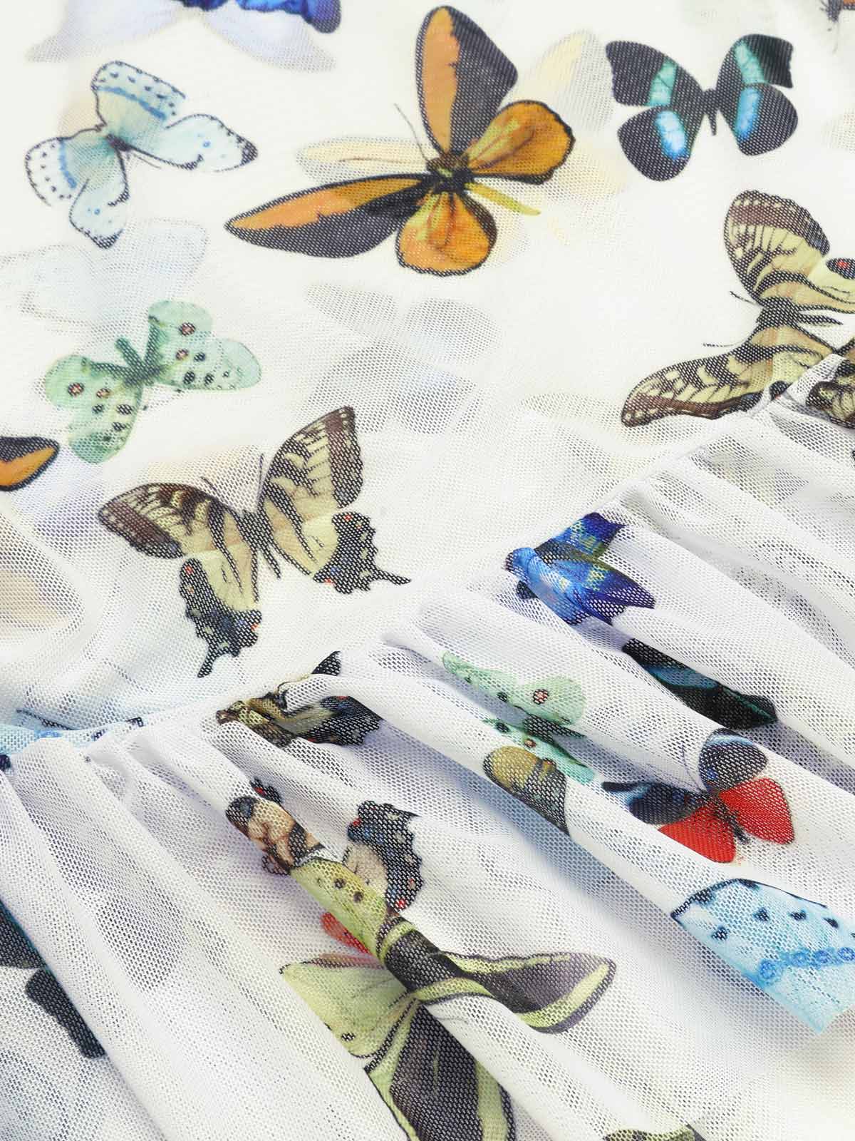 1960s Butterflies Strap One-piece Swimsuit & Cover-up Skirt - Image 7