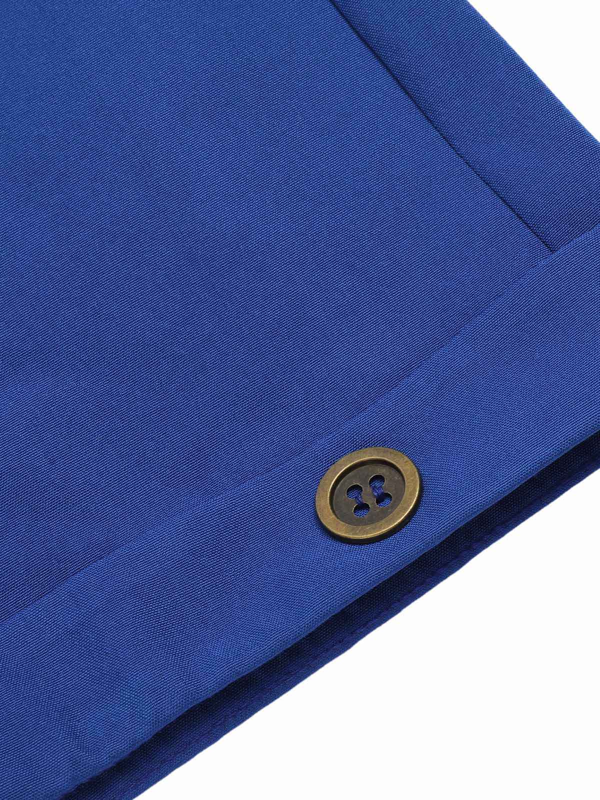 Dark Blue 1940s Pockets Lapel Romper - Image 7