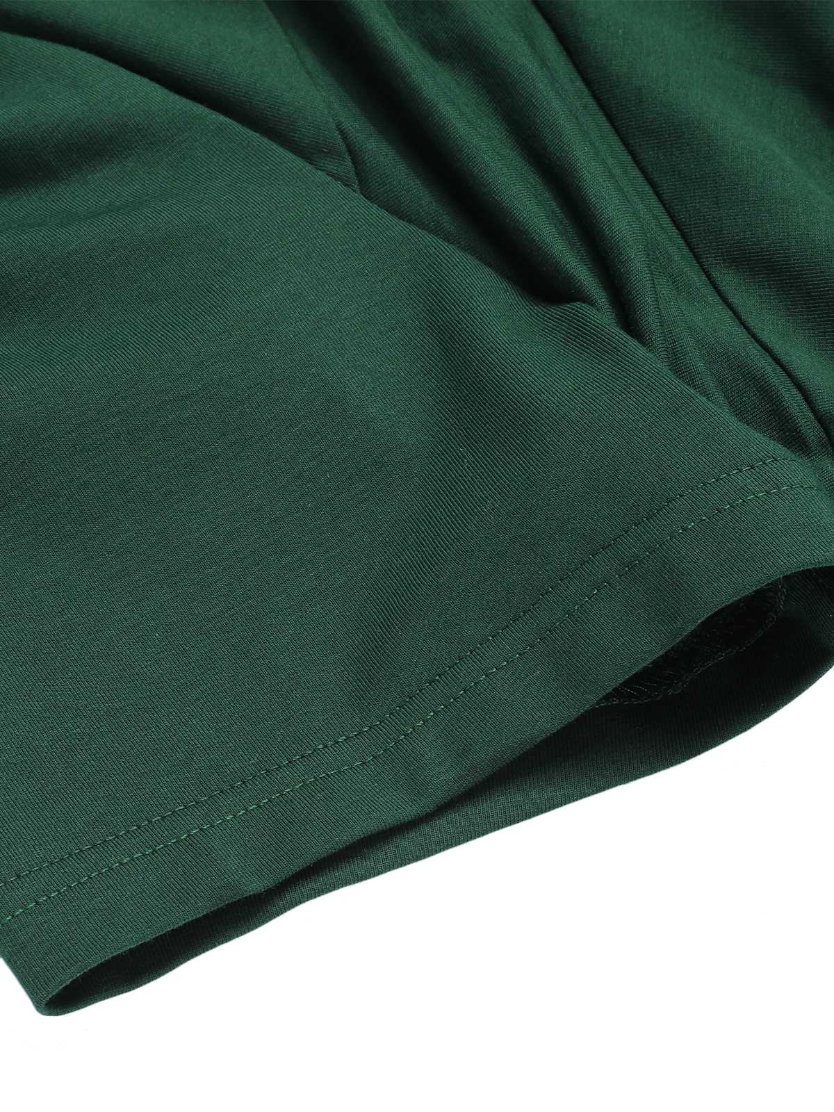 Dark Green 1940s Solid Wrap Dress - Image 6