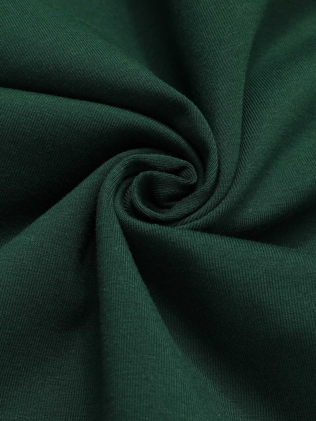 Dark Green 1940s Solid Wrap Dress - Image 7