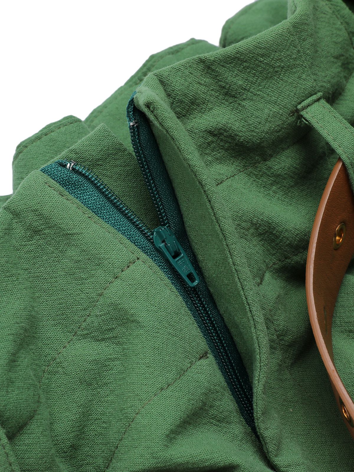 Dark Green 1960s Solid Vintage Shorts - Image 6