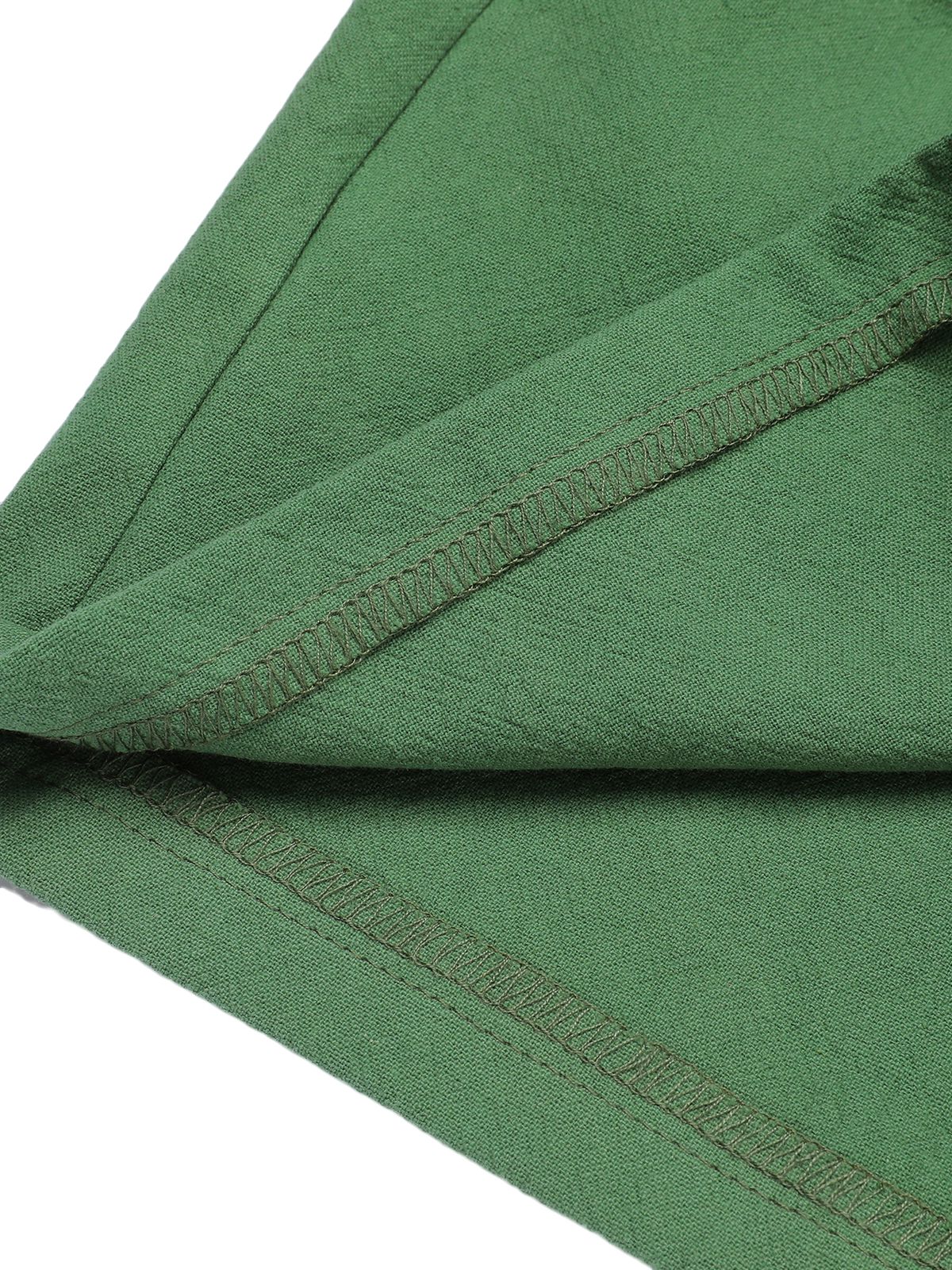 Dark Green 1960s Solid Vintage Shorts - Image 8