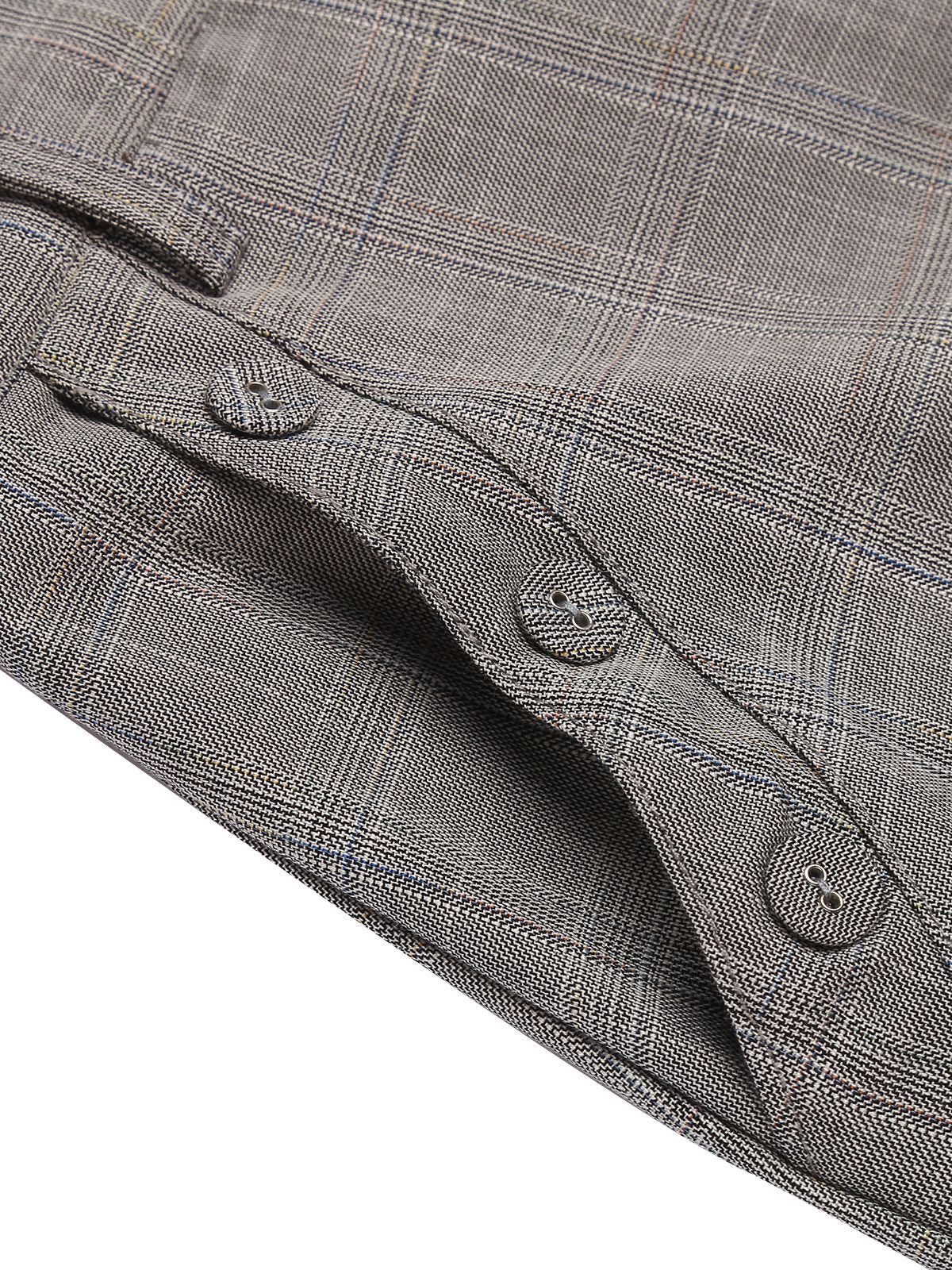 Gray 1960s Plaid Belt Pencil Skirt - Image 6