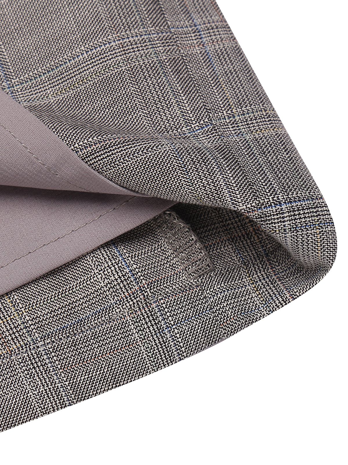 Gray 1960s Plaid Belt Pencil Skirt - Image 8