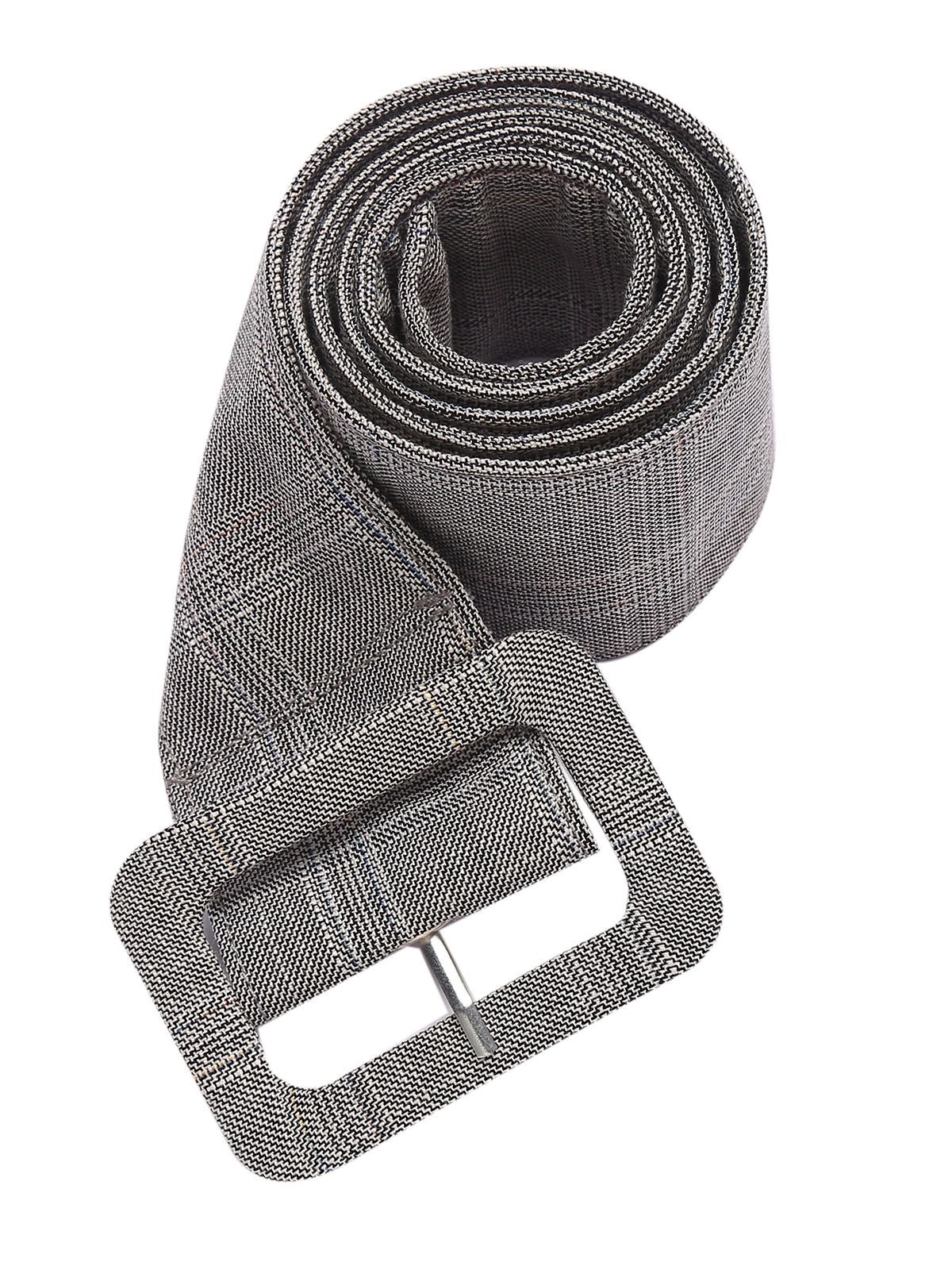 Gray 1960s Plaid Belt Pencil Skirt - Image 9