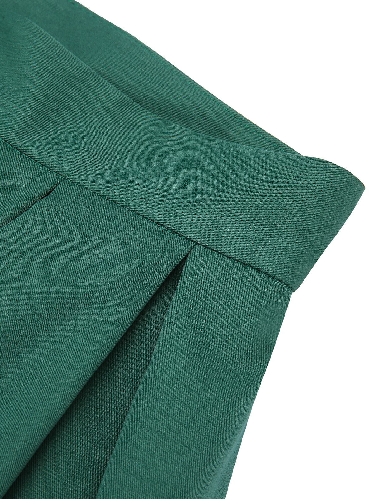 Green 1950s Solid Pleated Skirts - Image 6