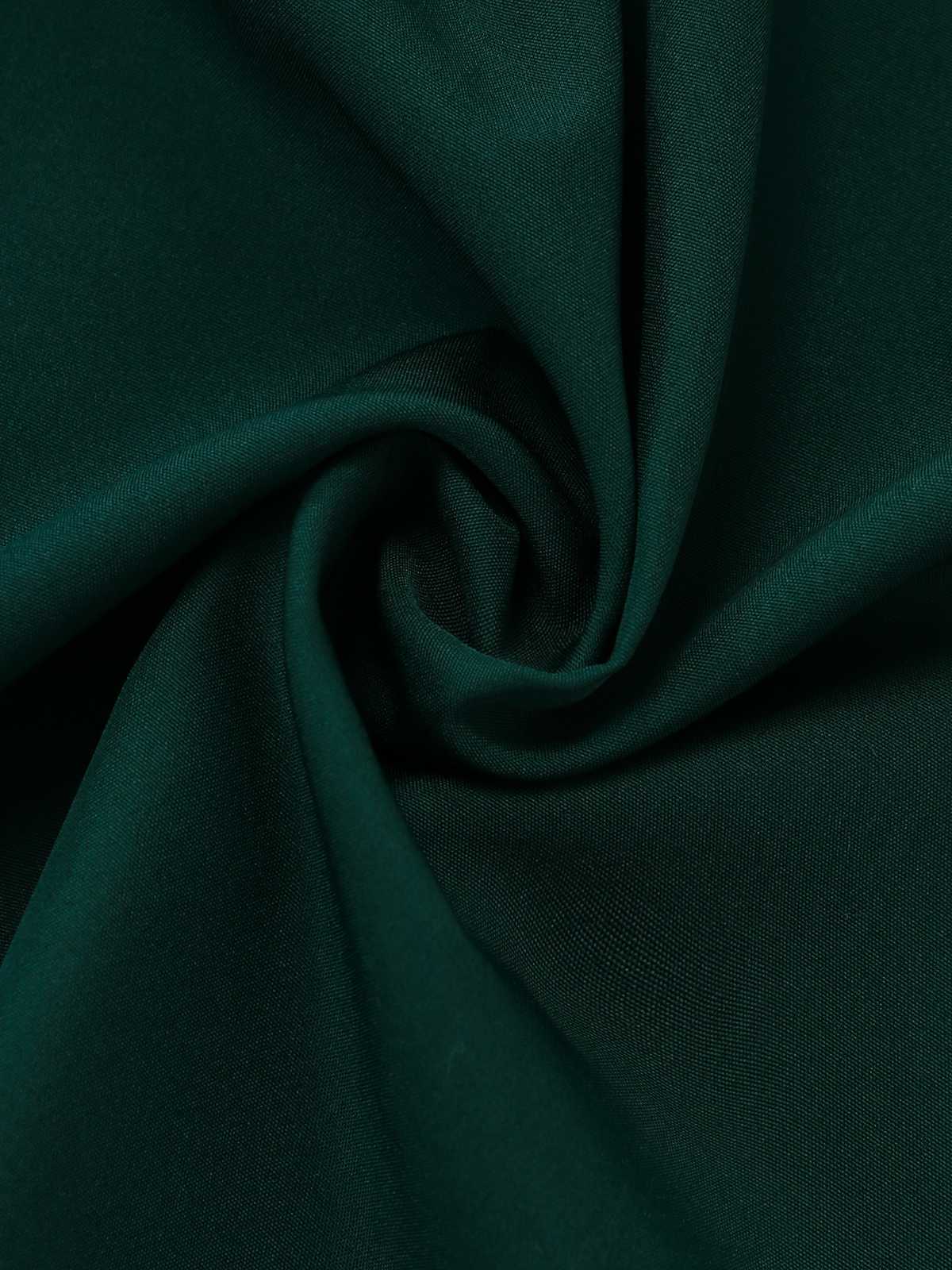 Green 1950s Solid Square Neck Puff Sleeve Dress - Image 7