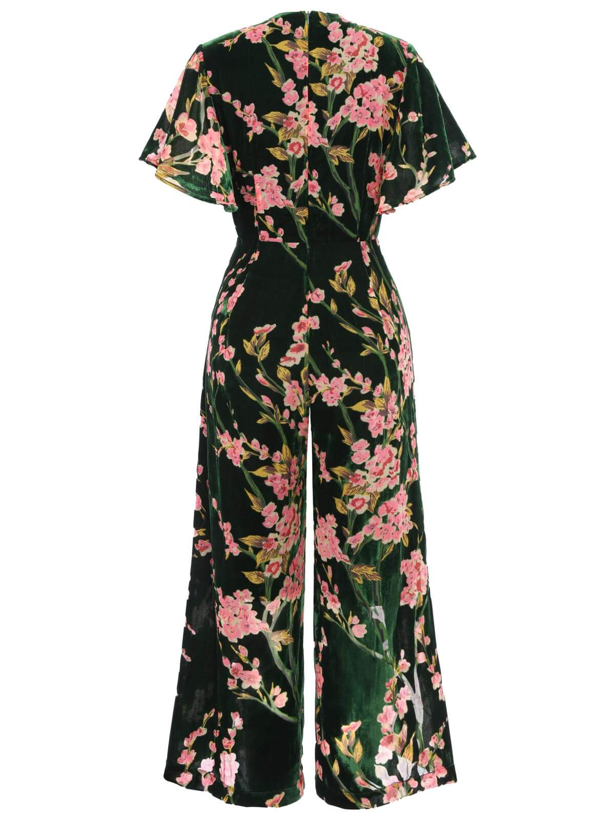 Green 1930s Velvet Vintage Jumpsuit - Image 3