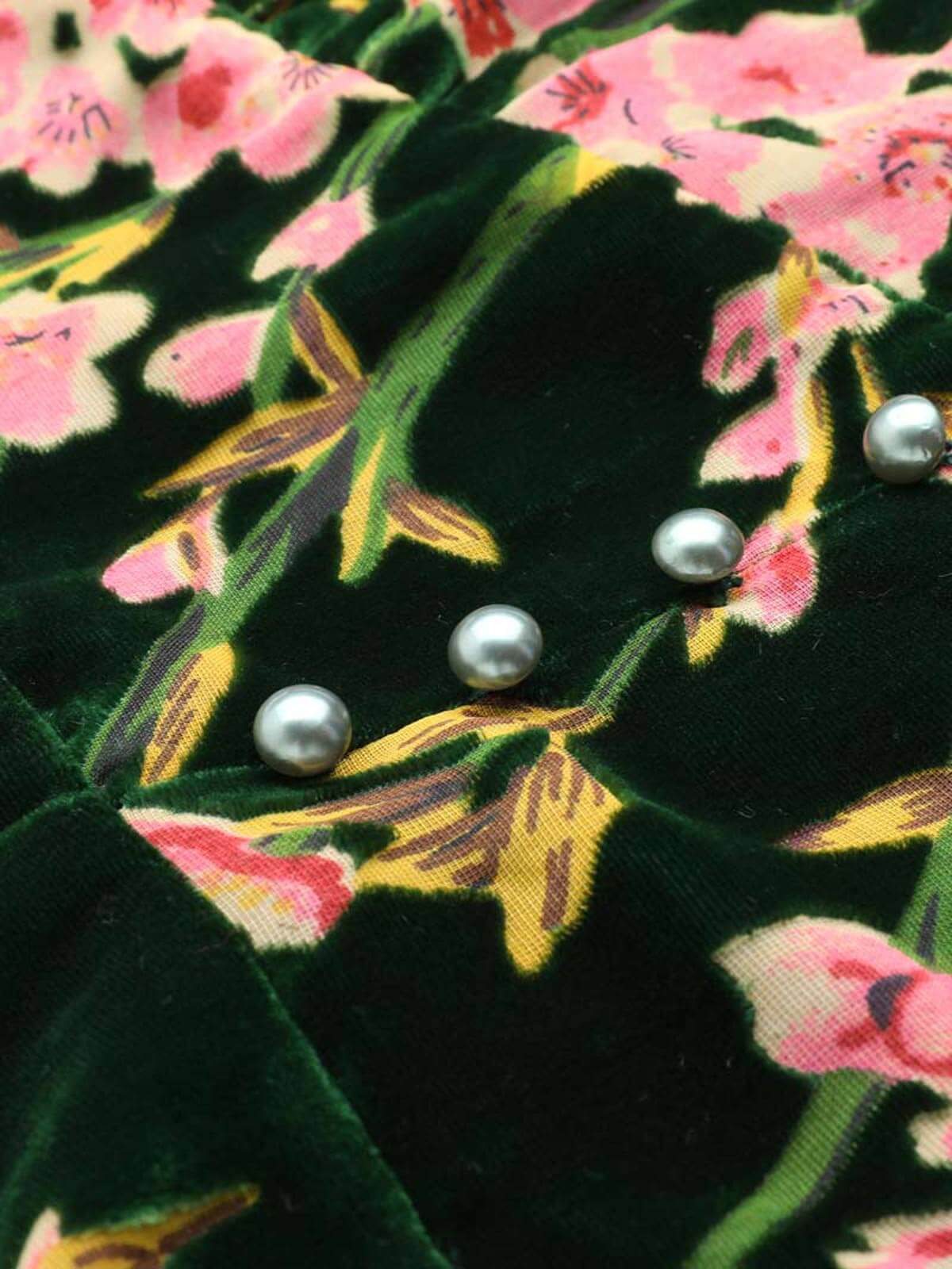 Green 1930s Velvet Vintage Jumpsuit - Image 6