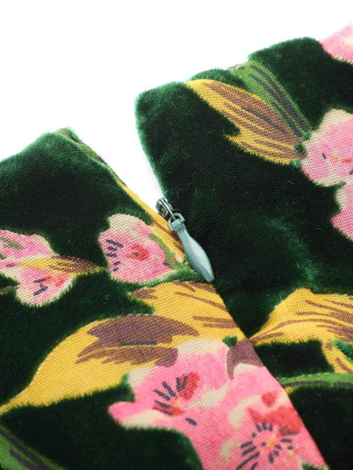 Green 1930s Velvet Vintage Jumpsuit - Image 7