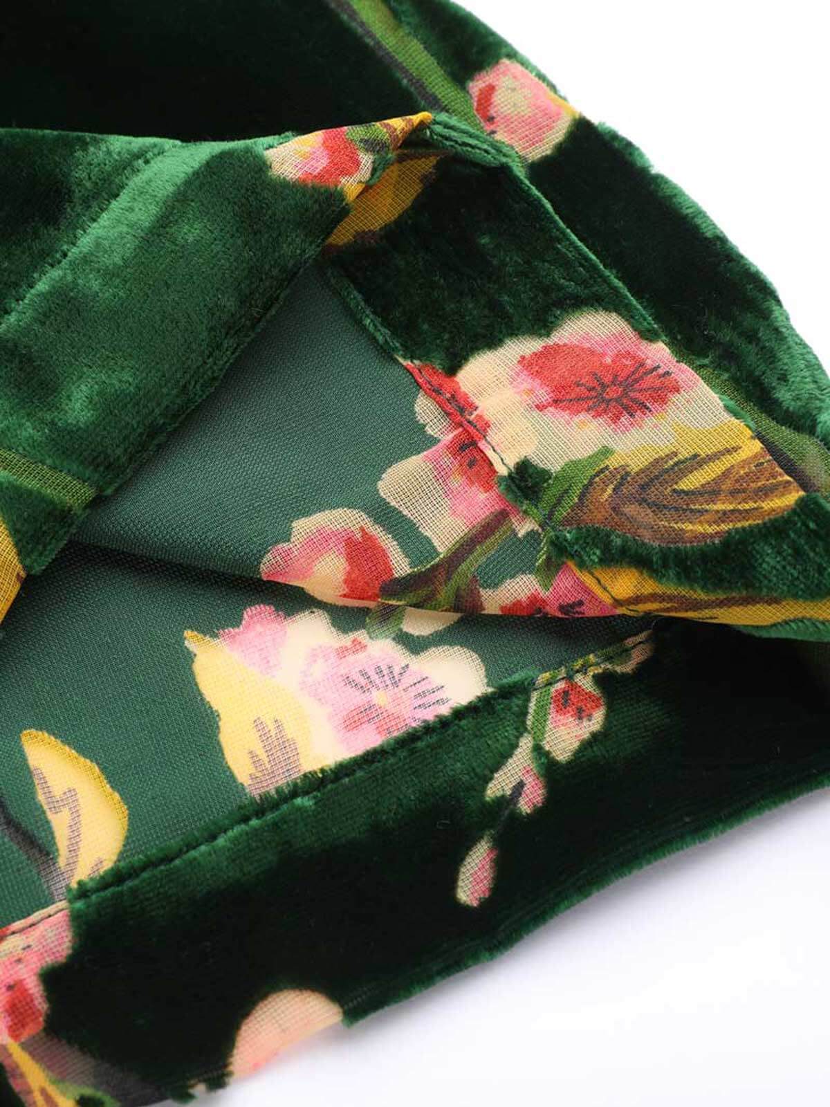 Green 1930s Velvet Vintage Jumpsuit - Image 8