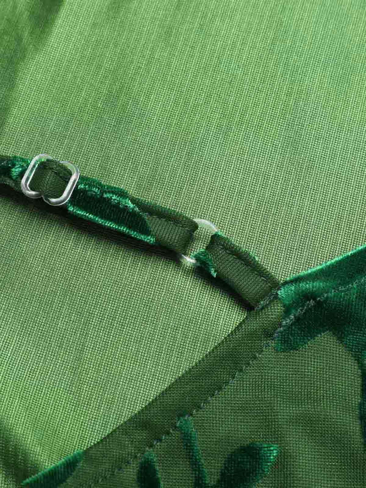 Green 1930s Floral Vintage Dress - Image 5