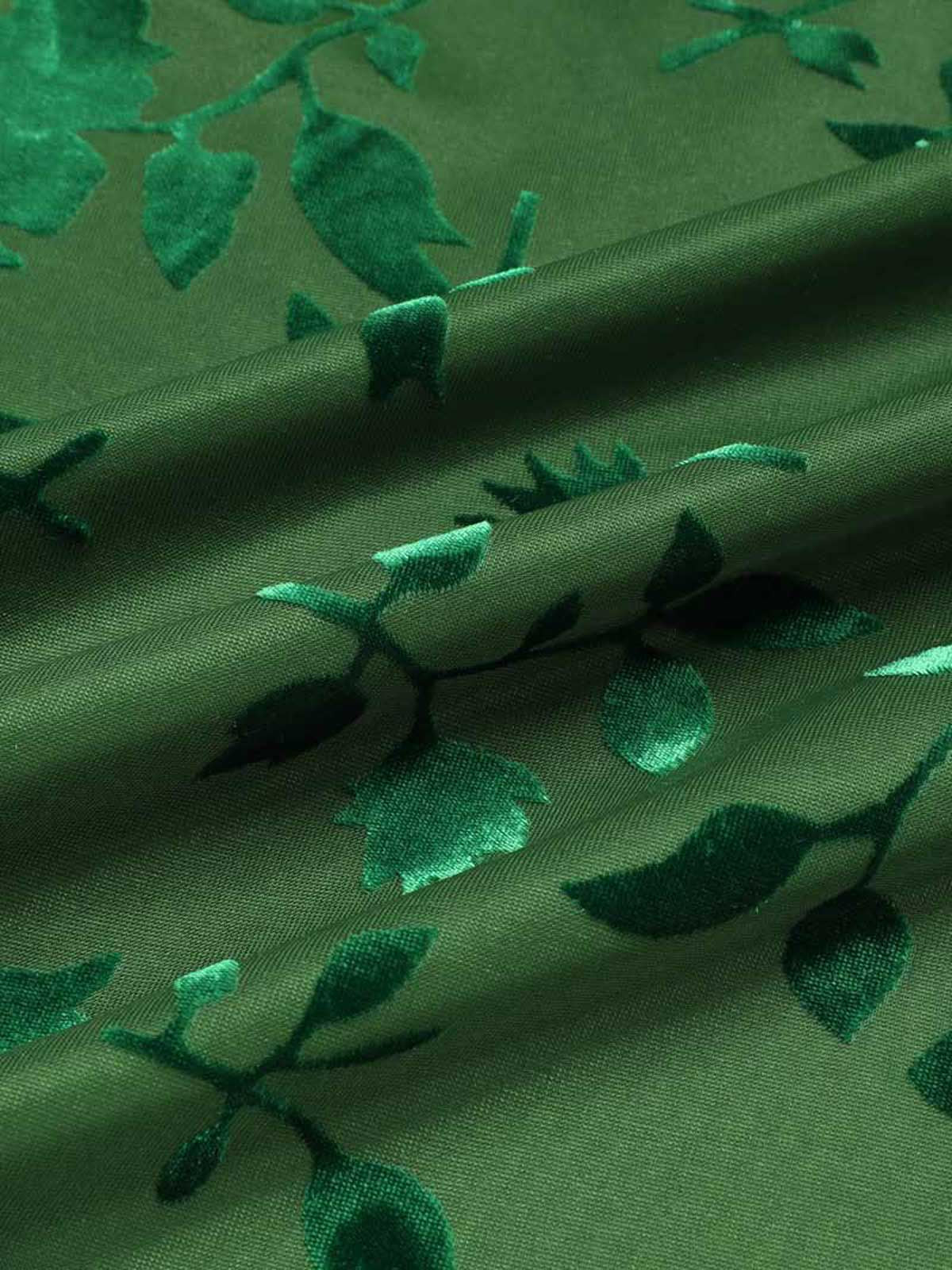 Green 1930s Floral Vintage Dress - Image 6