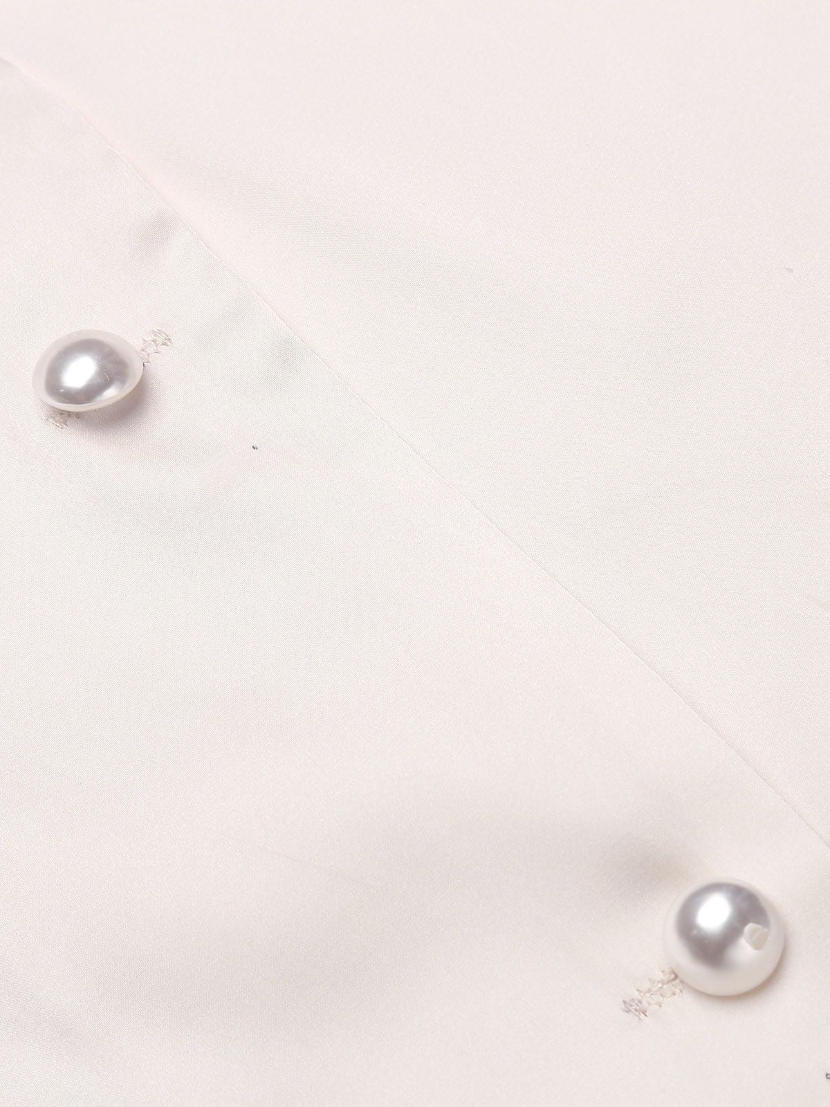 Ivory 1930s Solid Long Sleeve Blouse - Image 5