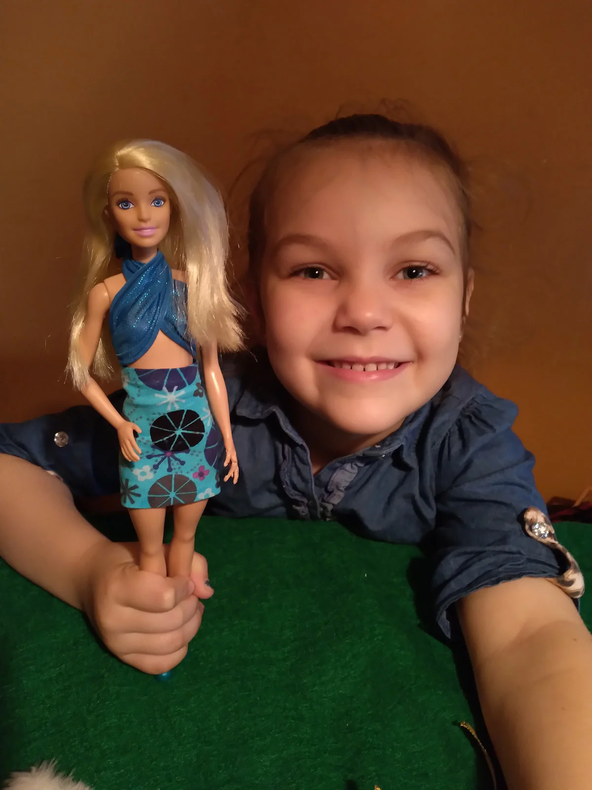 Blue 1960s Halter Abstract Floral Bodycon Dress - Image 6