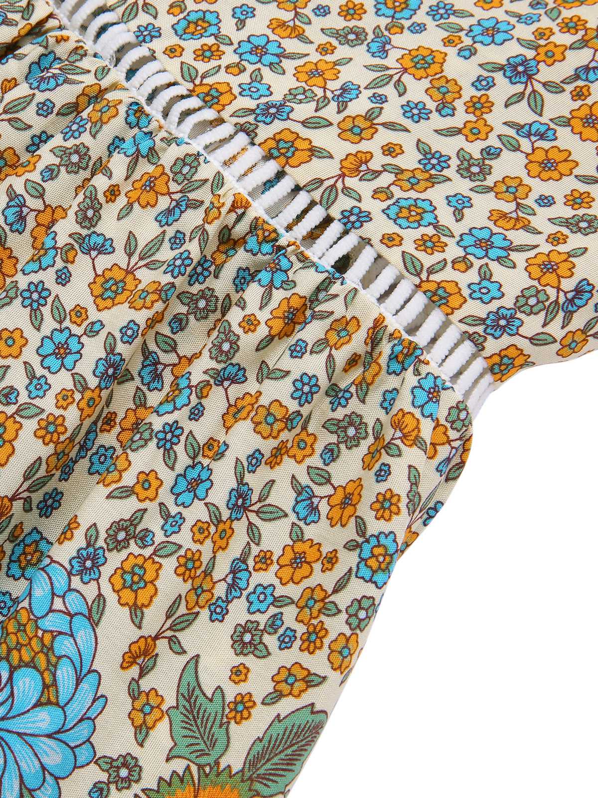Multicolor 1970s Floral Bohemia Skirt - Image 4