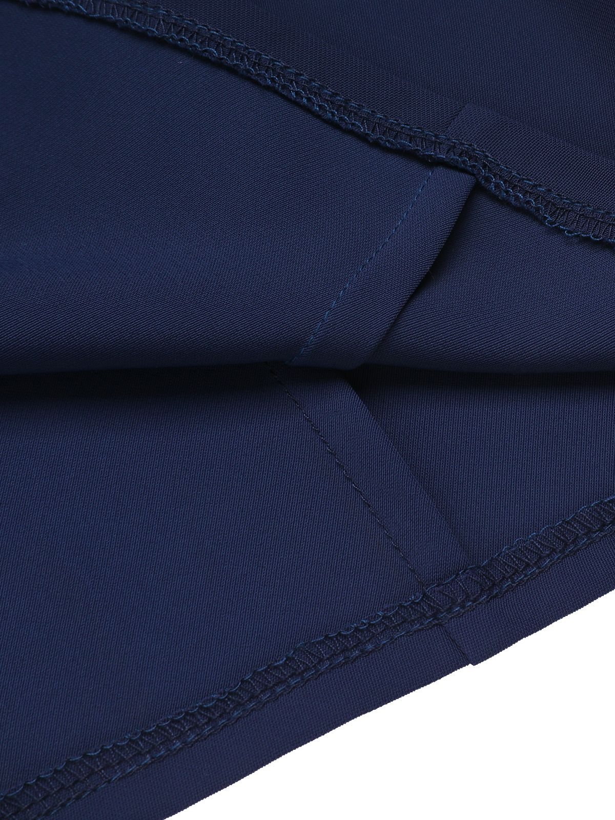 Navy Blue 1950s Solid Sailor Collar Blouse - Image 7