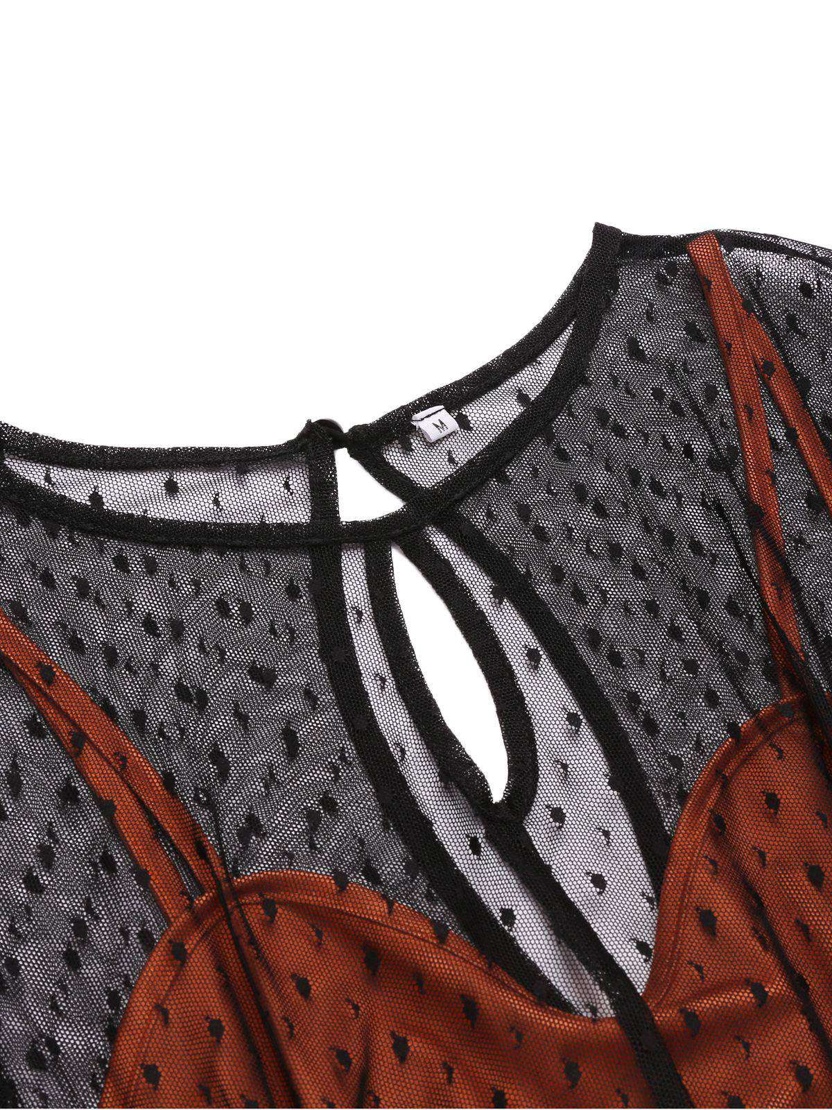 Orange 1960s Illusion Bodycon Dress - Image 5