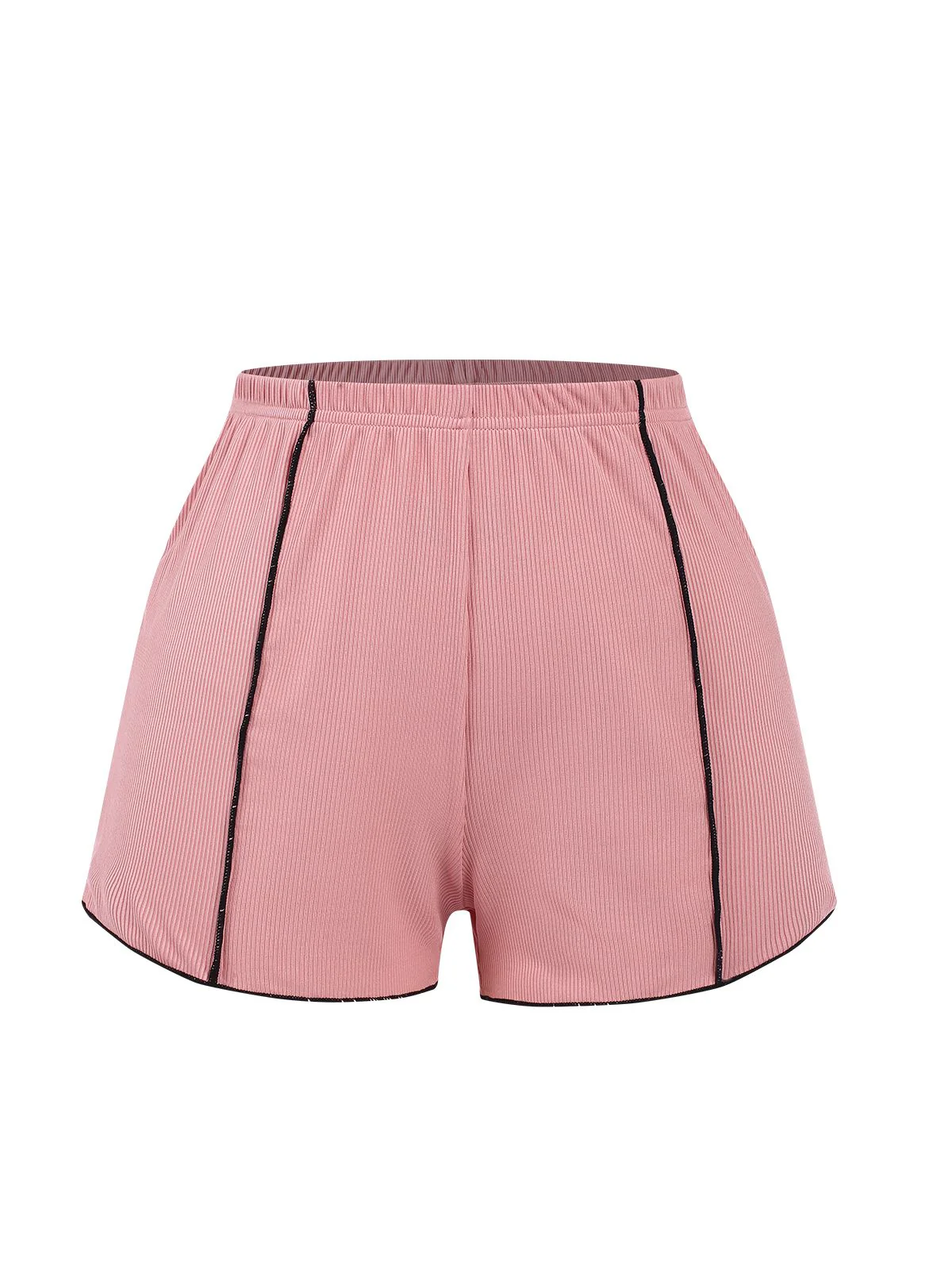 Pink 1950s Bow Binding Ruffle Straps Pajamas - Image 5