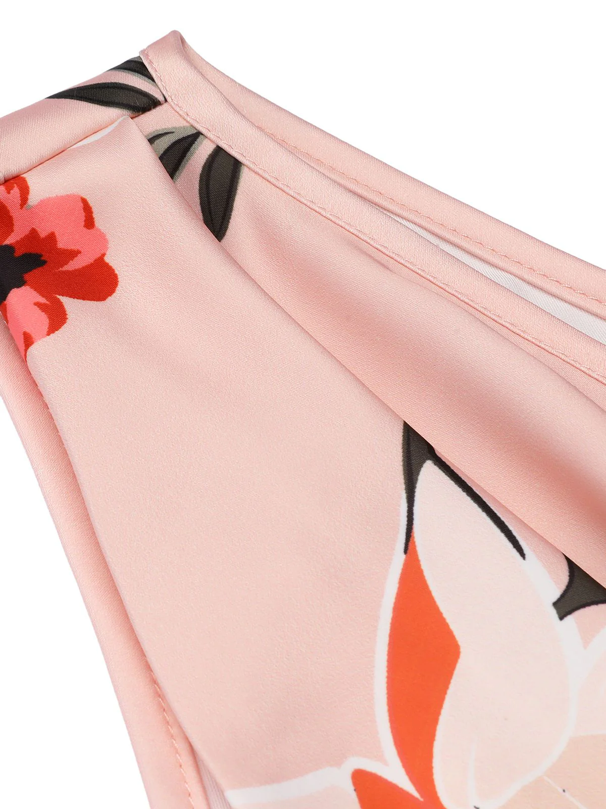 Pink 1960s V-neck Wrap Floral Pencil Dress - Image 5