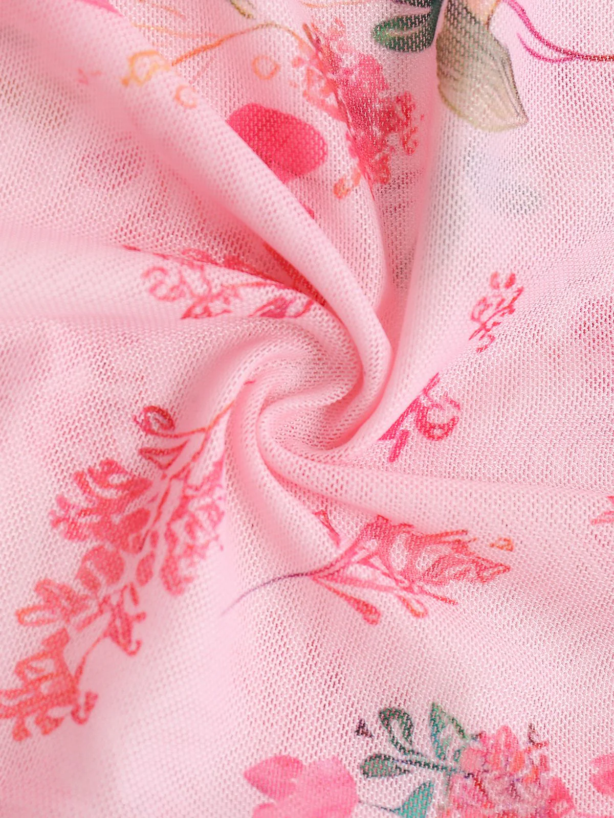 Pink 1970s Floral Lace Sheer Nightgown - Image 5