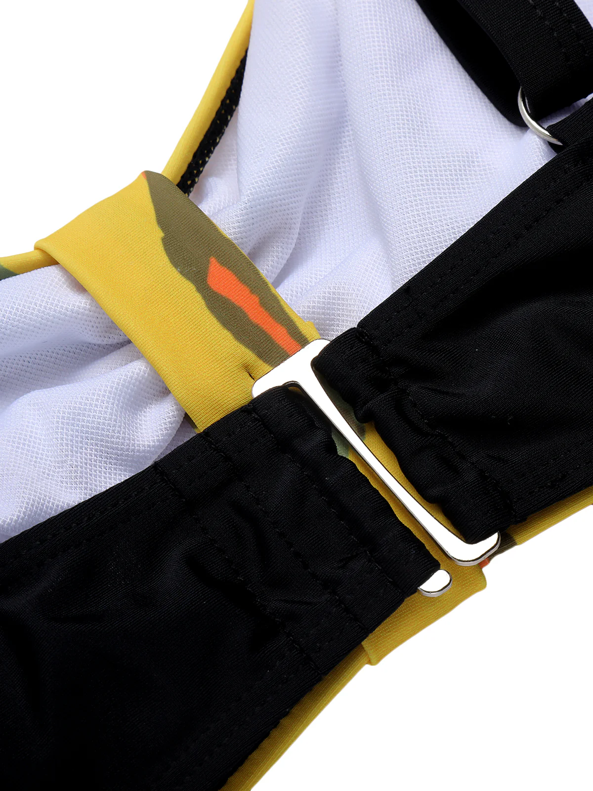 [Plus Size] Yellow 1930s Contrast Floral Strap Swimsuit - Image 6