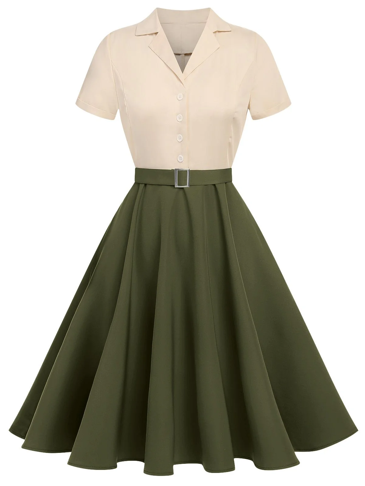 Snow White Style Button 1950s Dress - Image 9