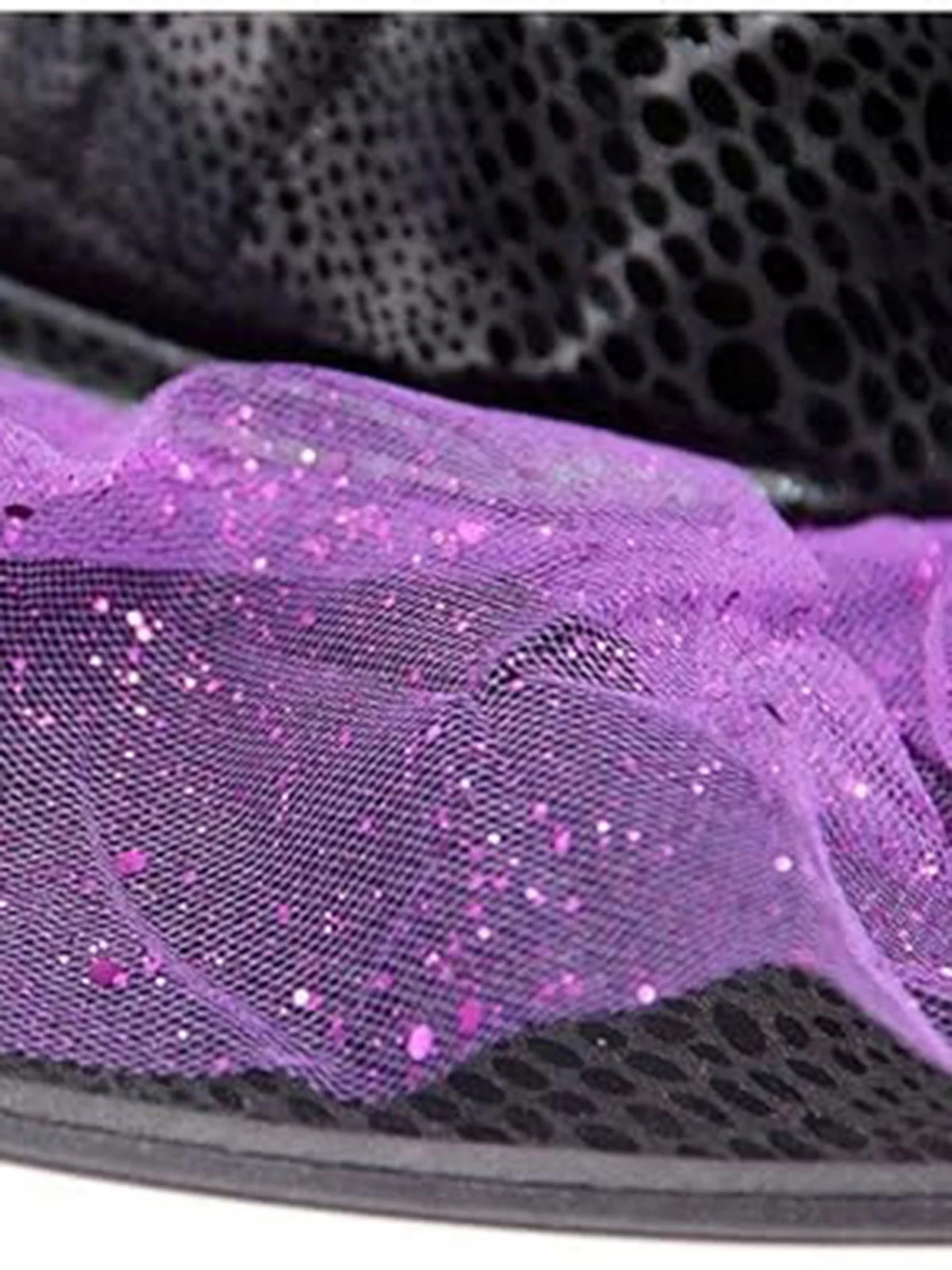 Purple Pointed Halloween Leather Witch Hat - Image 3