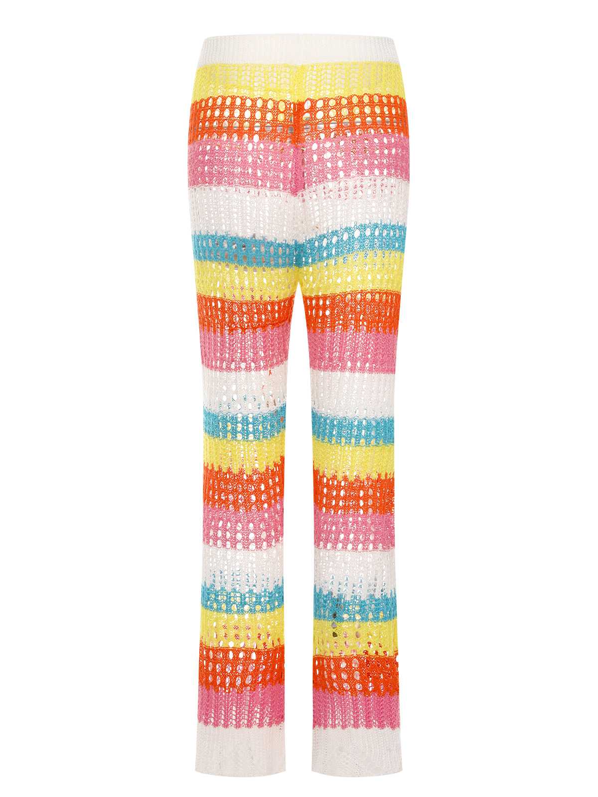 Rainbow 1970s Hollow Knitted Beach Pants - Image 3